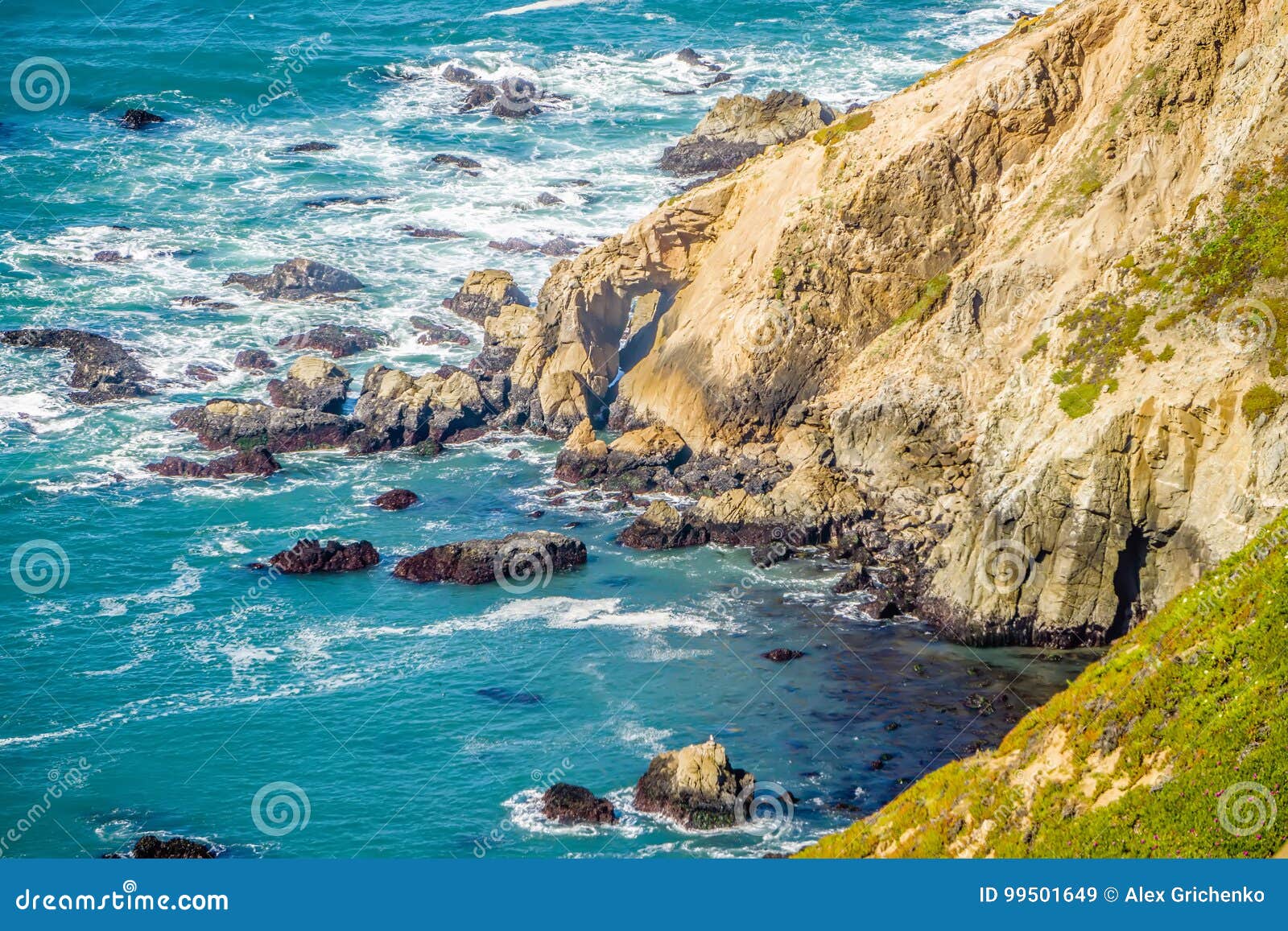 Pacific Ocean Coastal Cliff Scenes Stock Image Image of muir, shore