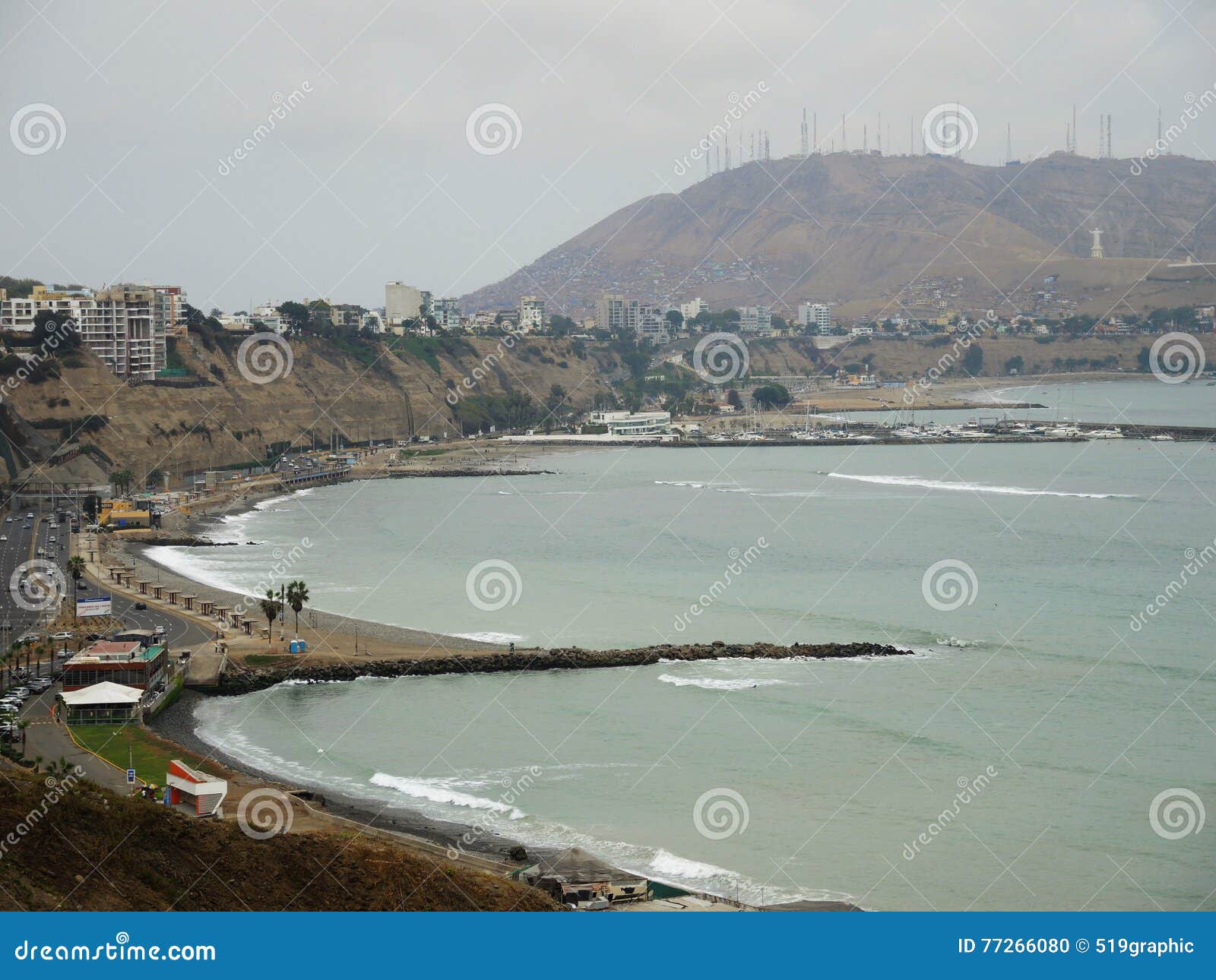 Pacific Ocean in Lima, Peru. Editorial Image - Image of building, ocean ...