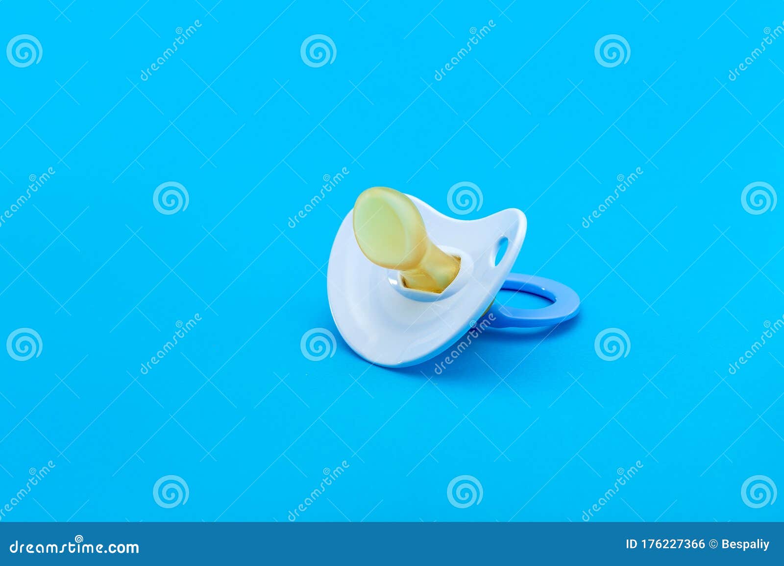 A Pacifier with a Bite for Babies Made of Soft Silicone. Stock Photo