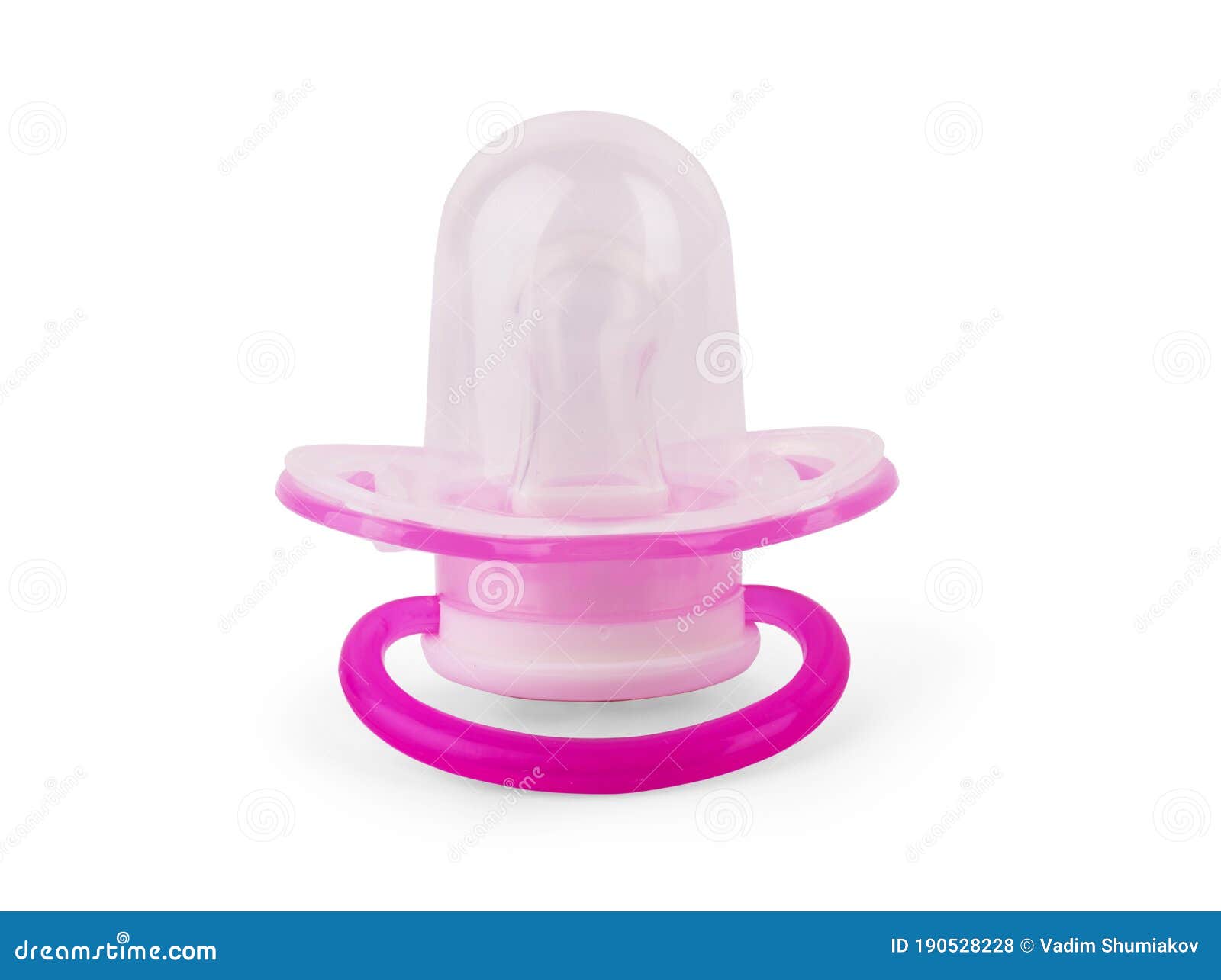 Pacifier Isolated on a White. Pink Baby`s Pacifier Isolated on White ...