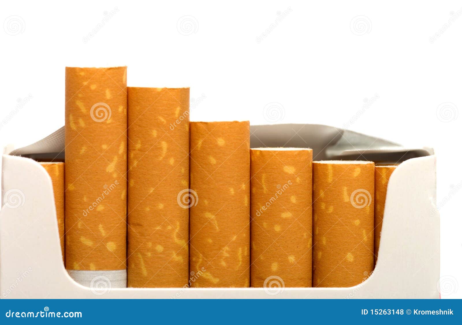 Pack of cigarettes. stock photo. Image of open, habit 15263148