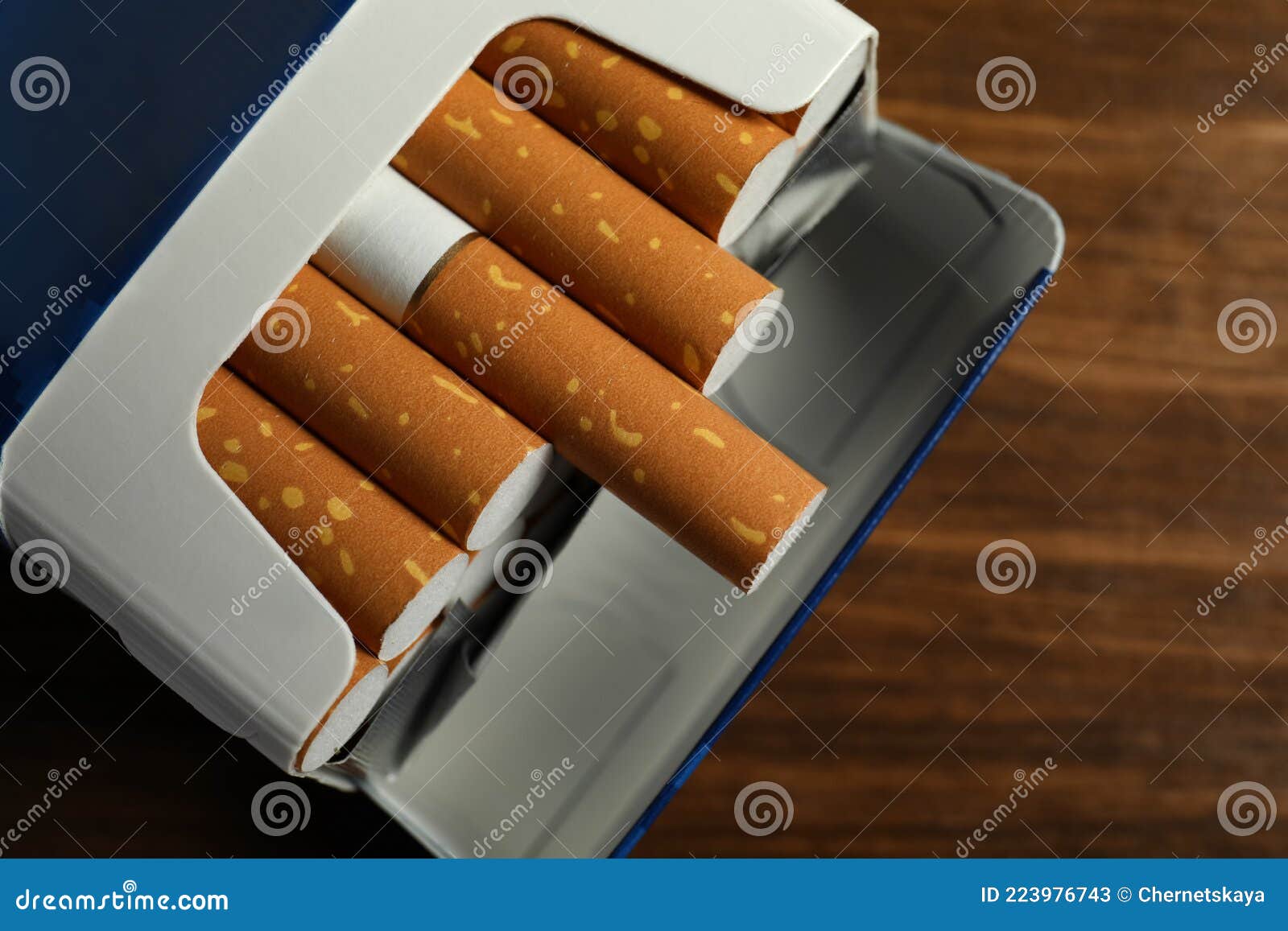 Pack of Cigarettes on Wooden Table, Closeup Stock Image Image of