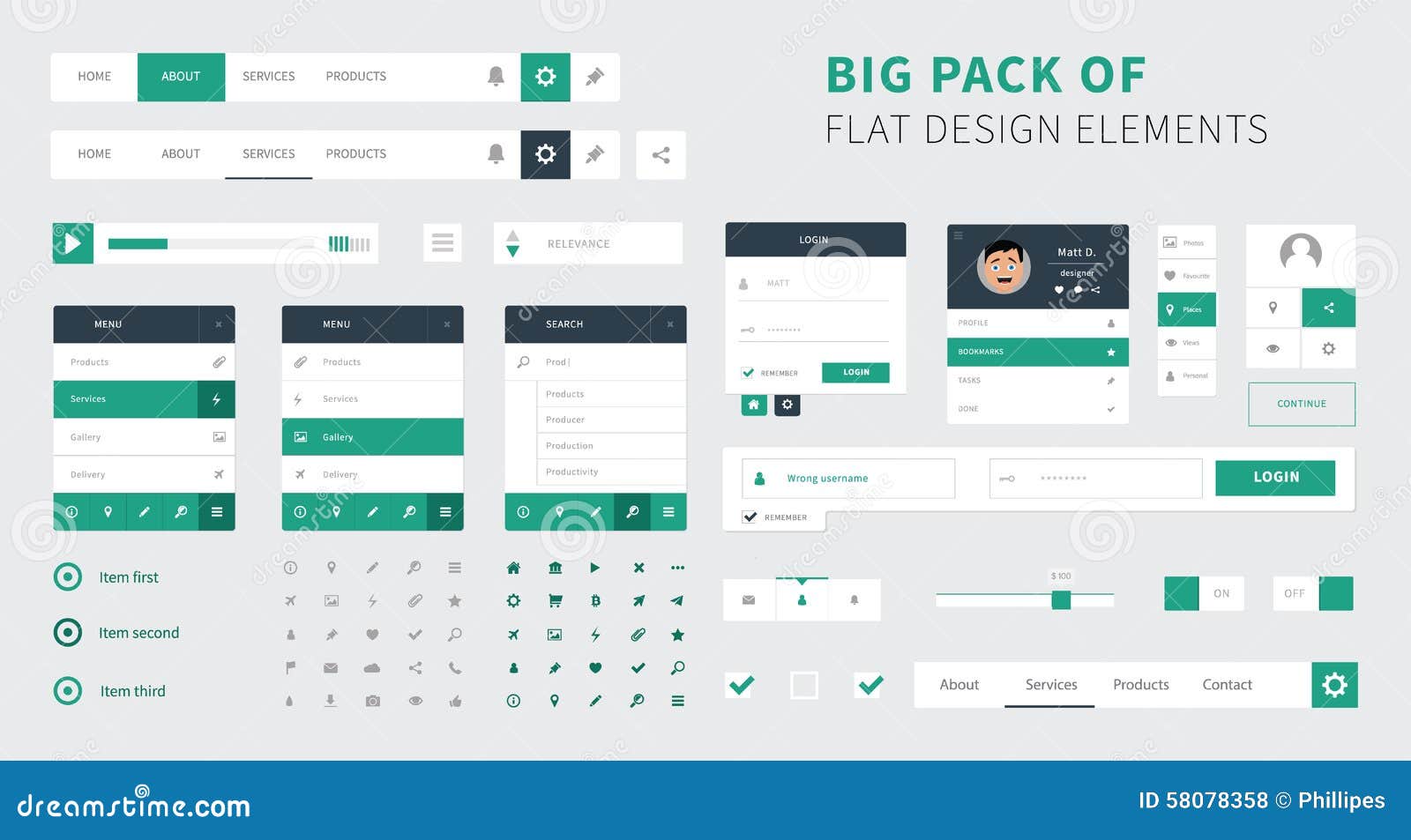 Pack of Flat Design Ui Kit Vector for Webdesign Stock Vector - Illustration of profile, business: 58078358 Pack Of Flat Design Ui Kit Vector For Webdesign Stock Vector - Illustration Of Profile, Business: 58078358