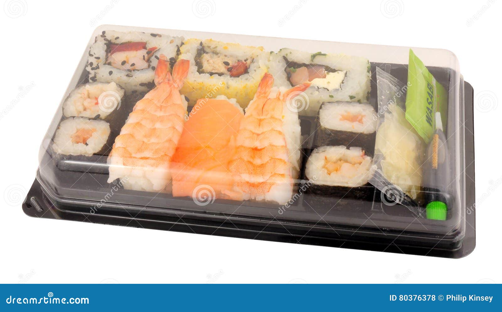 Pack of Fresh Fish Sushi stock photo. Image of sachet 80376378