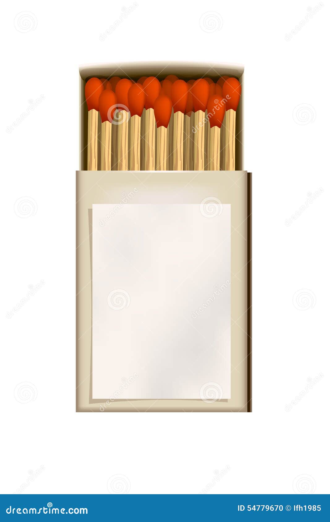 Pack matches on white stock vector. Illustration of blank 54779670