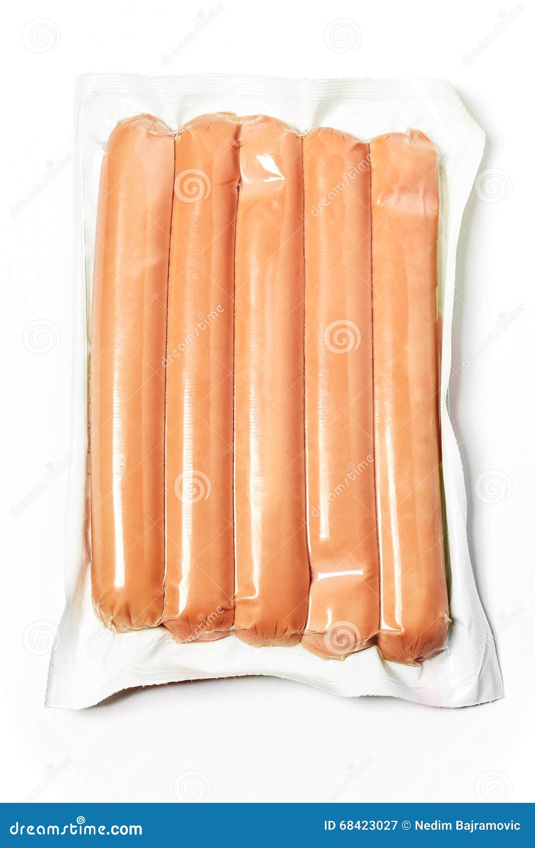 Download Pack Of Raw Hot Dogs In Plastic Packaging Stock Image - Image of meal, gastronomy: 68423027