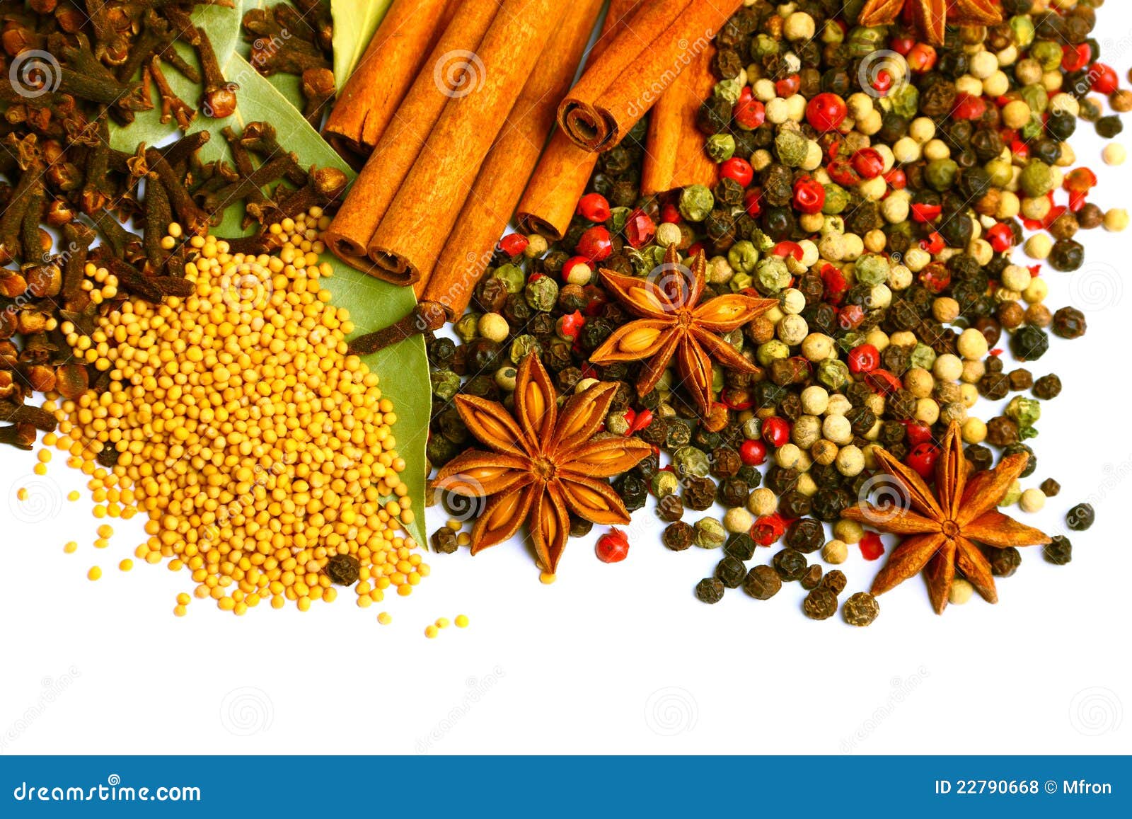 Pack of several spices stock photo. Image of anise, east 22790668