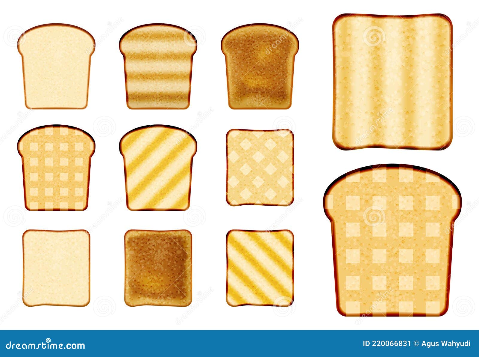 Pack of Sliced Bread or Toast Bread Packaged Stock Vector Illustration of menu, breakfast