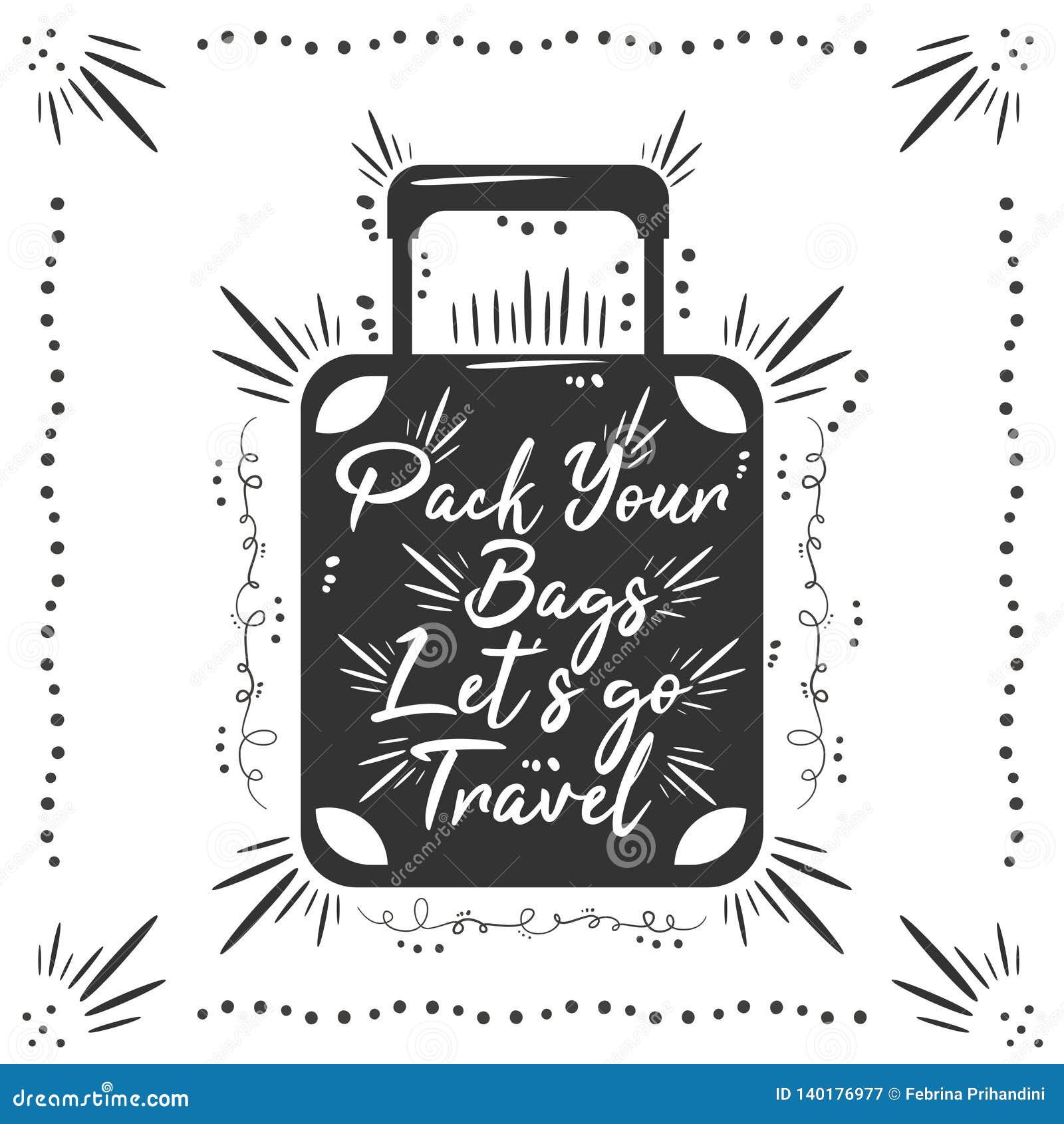 Pack Your Bags Let S Go Travel Stock Illustration Illustration of