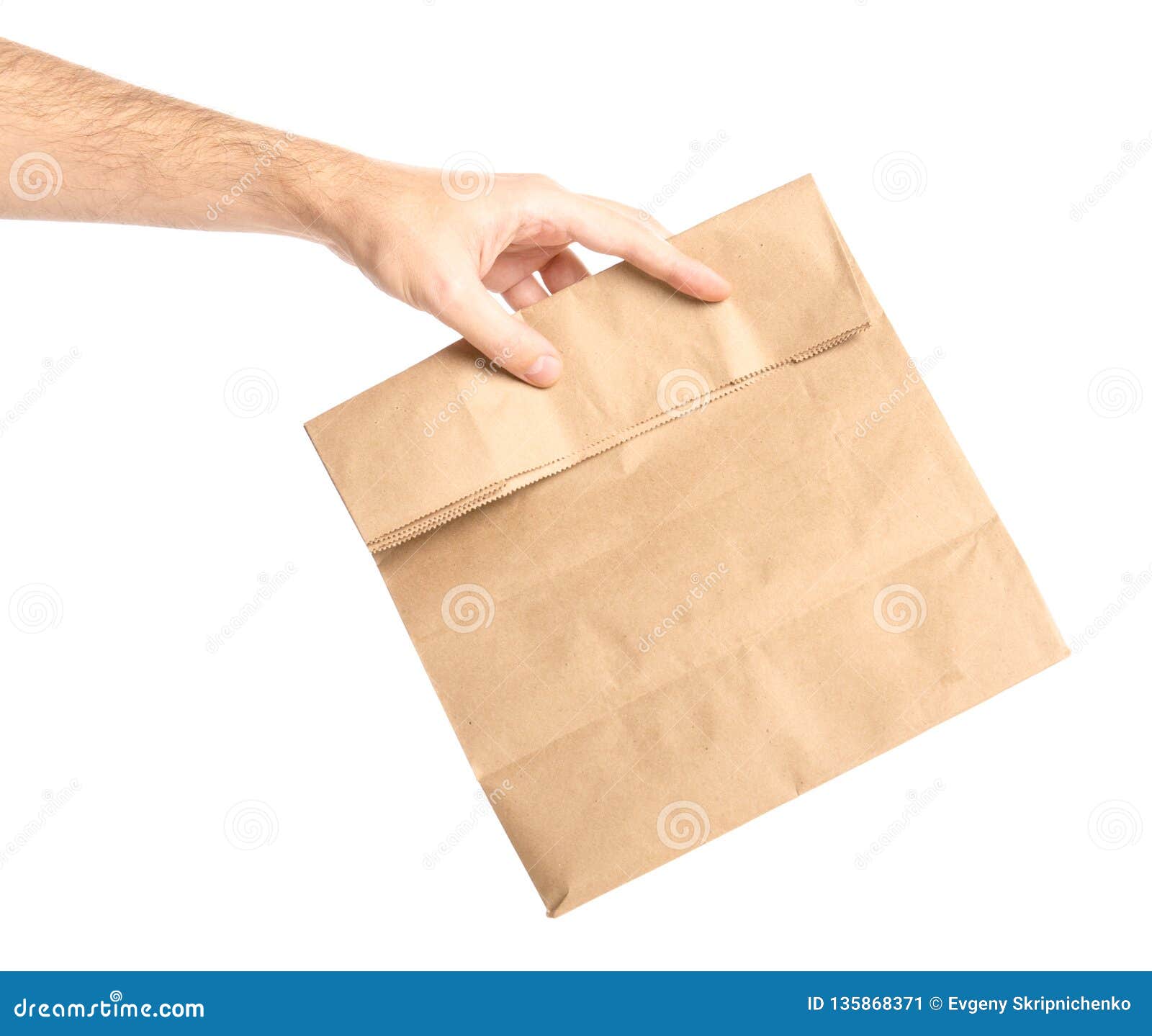 Package Bag Delivery in Hand Stock Image Image of meal, delivery