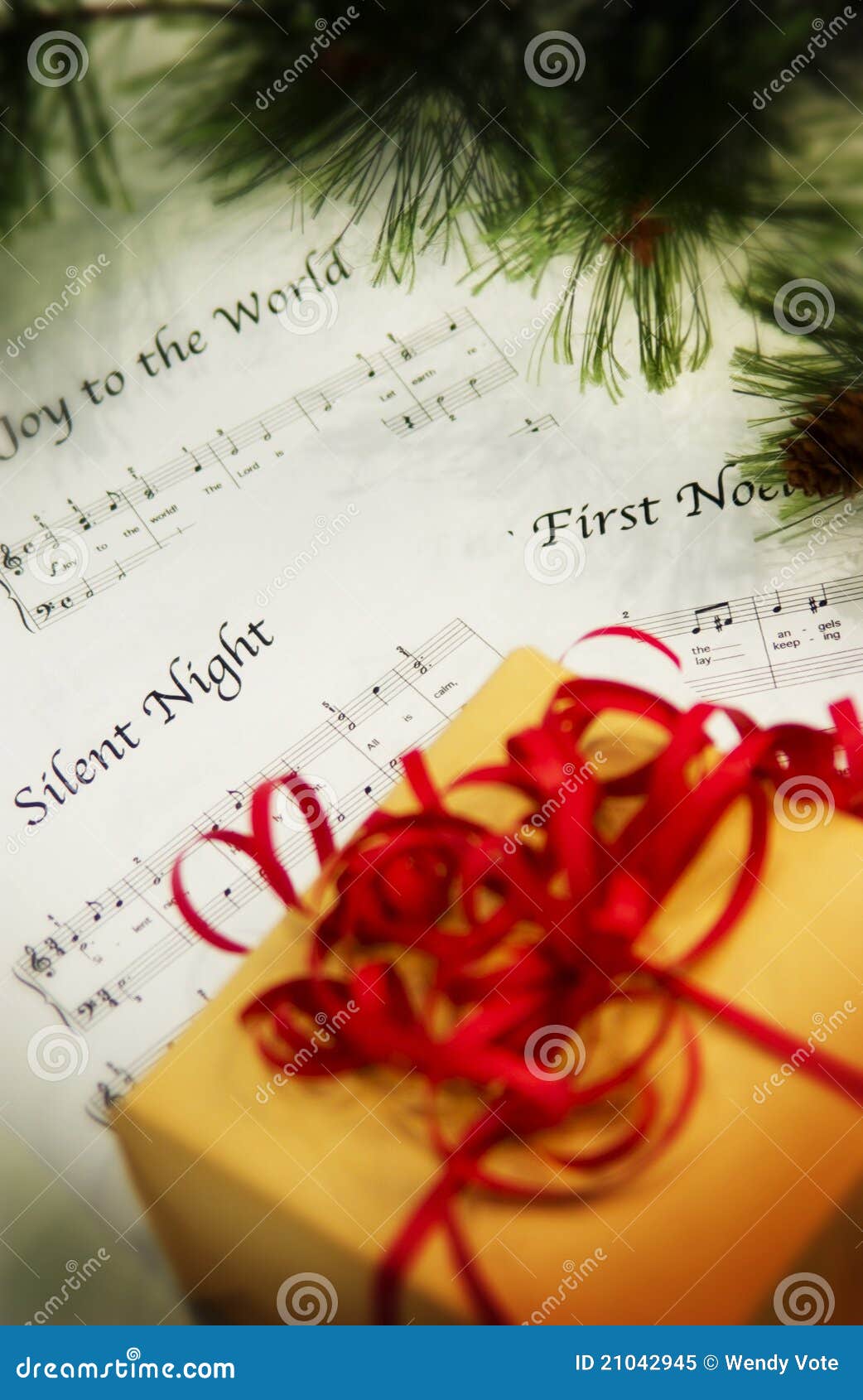 Package with Christmas Sheet Music Stock Image Image of seasonal
