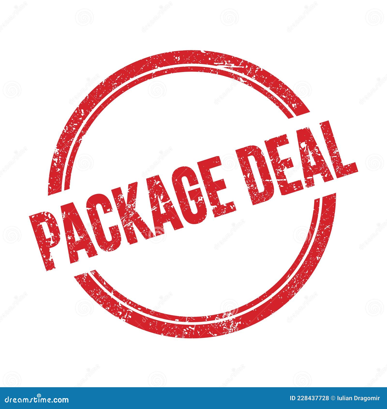 Package Deal Text Written On Red Grungy Round Stamp Stock Illustration Illustration Of Grungy 