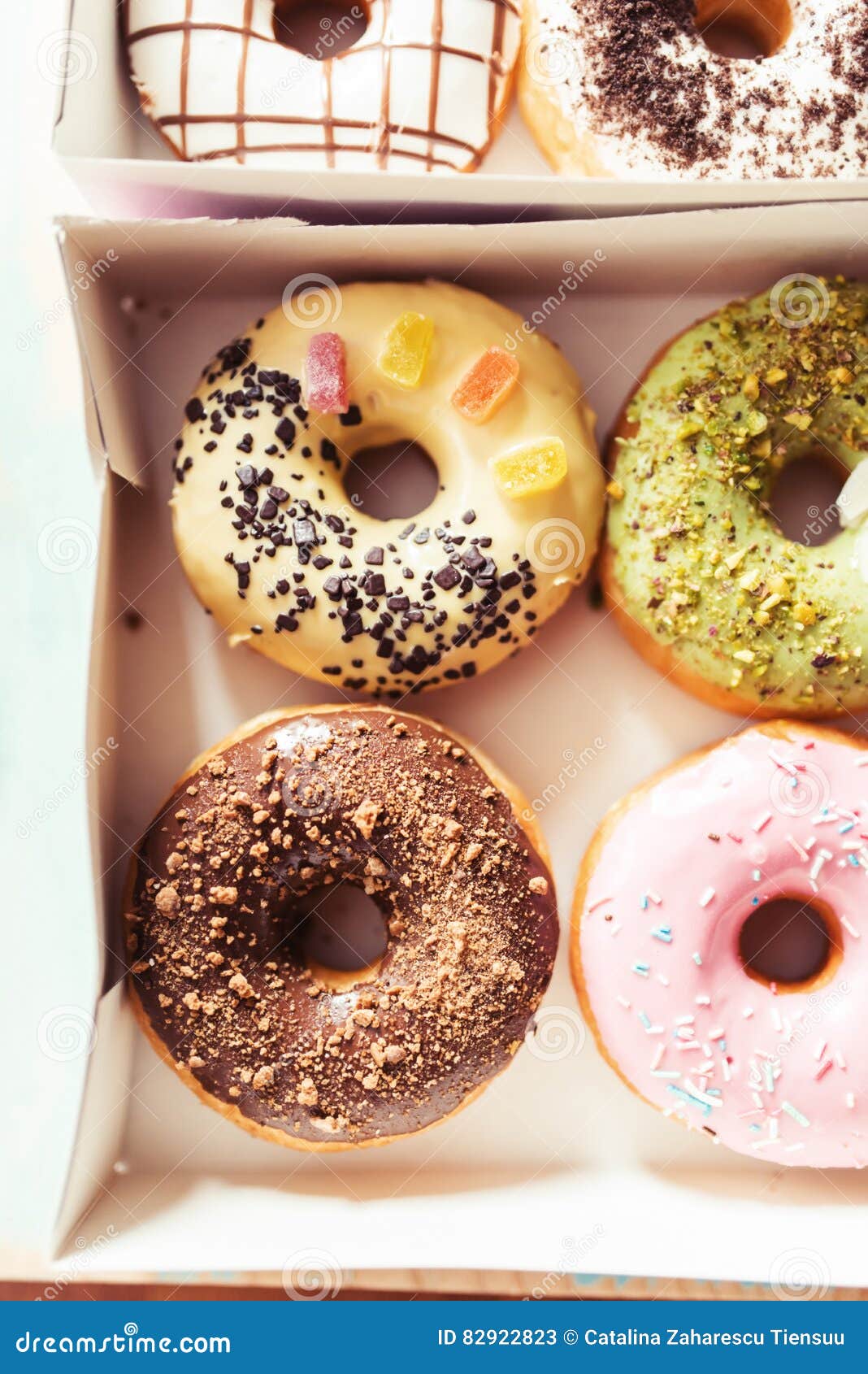 A package of donuts stock image. Image of baking, closeup 82922823