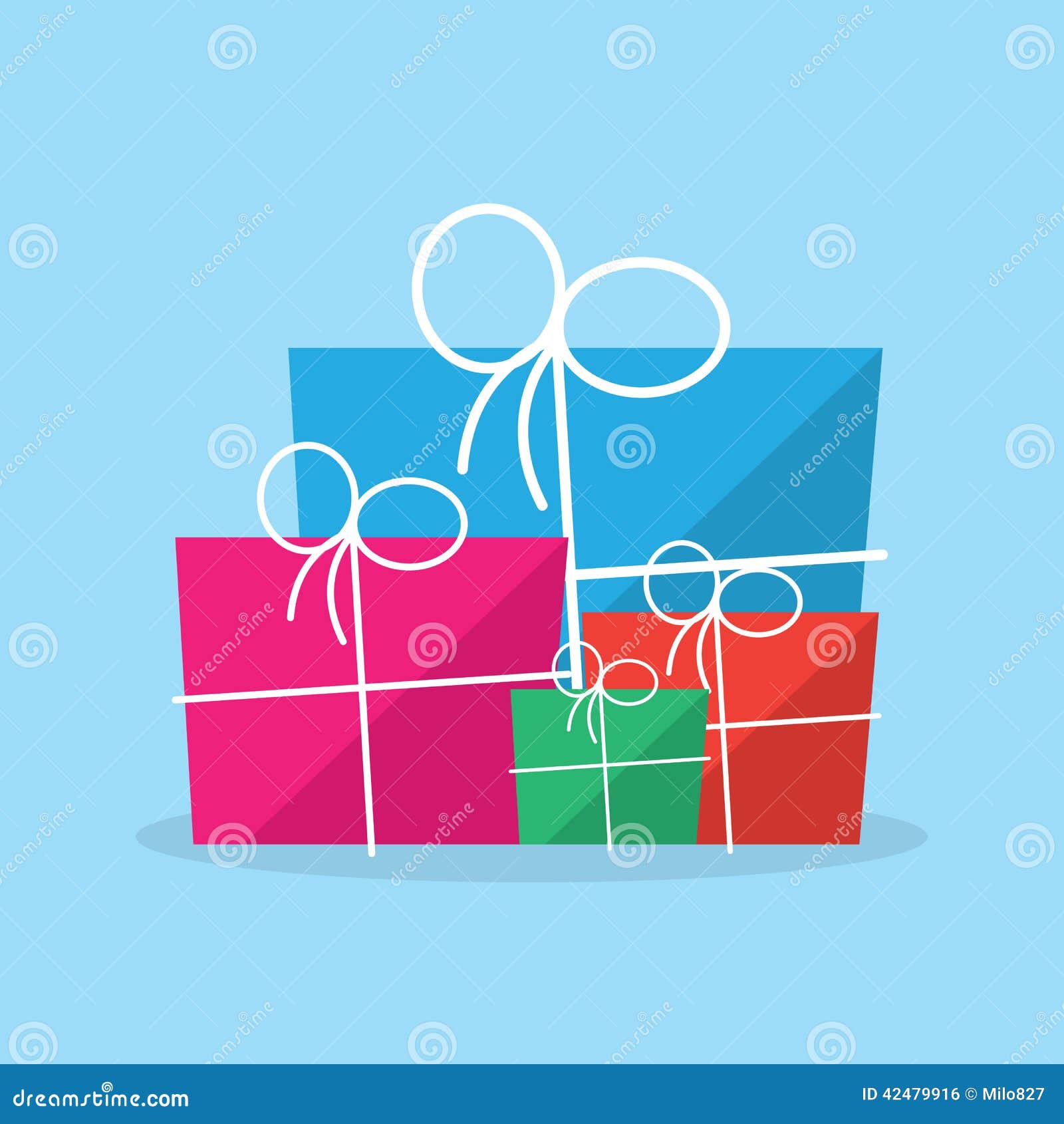 Package Gift Different Sizes Stock Vector - Illustration of decoration ...