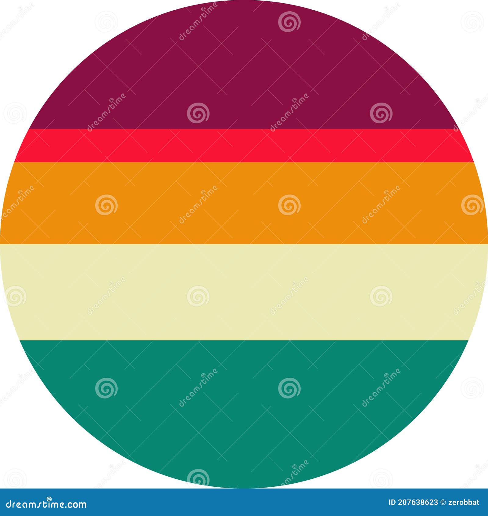 vintage retro striped sunset distressed clip art 