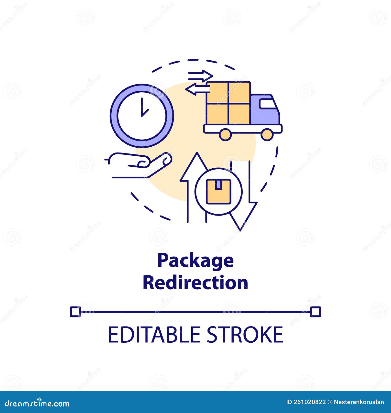 package redirection concept icon