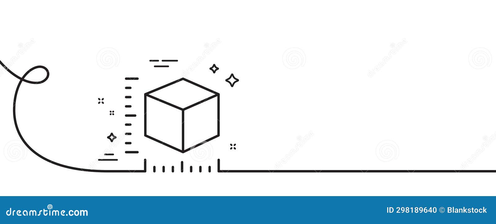 Package Size Line Icon Box Dimension Sign Continuous Line With Curl package-size-line-icon-box-dimension-sign-continuous-line-with-curl