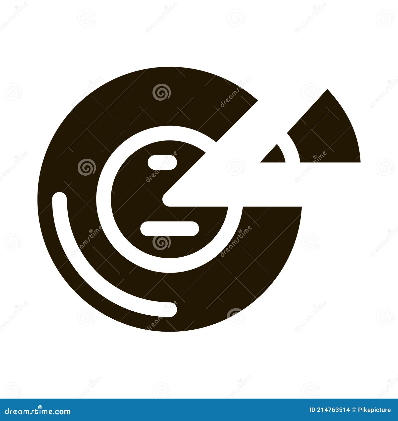 Packaged Cheese Head Icon Vector Glyph Illustration Stock Vector