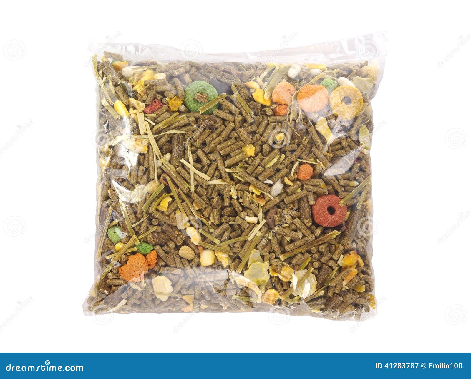 Packaged food for rabbits stock image. Image of pellet 41283787