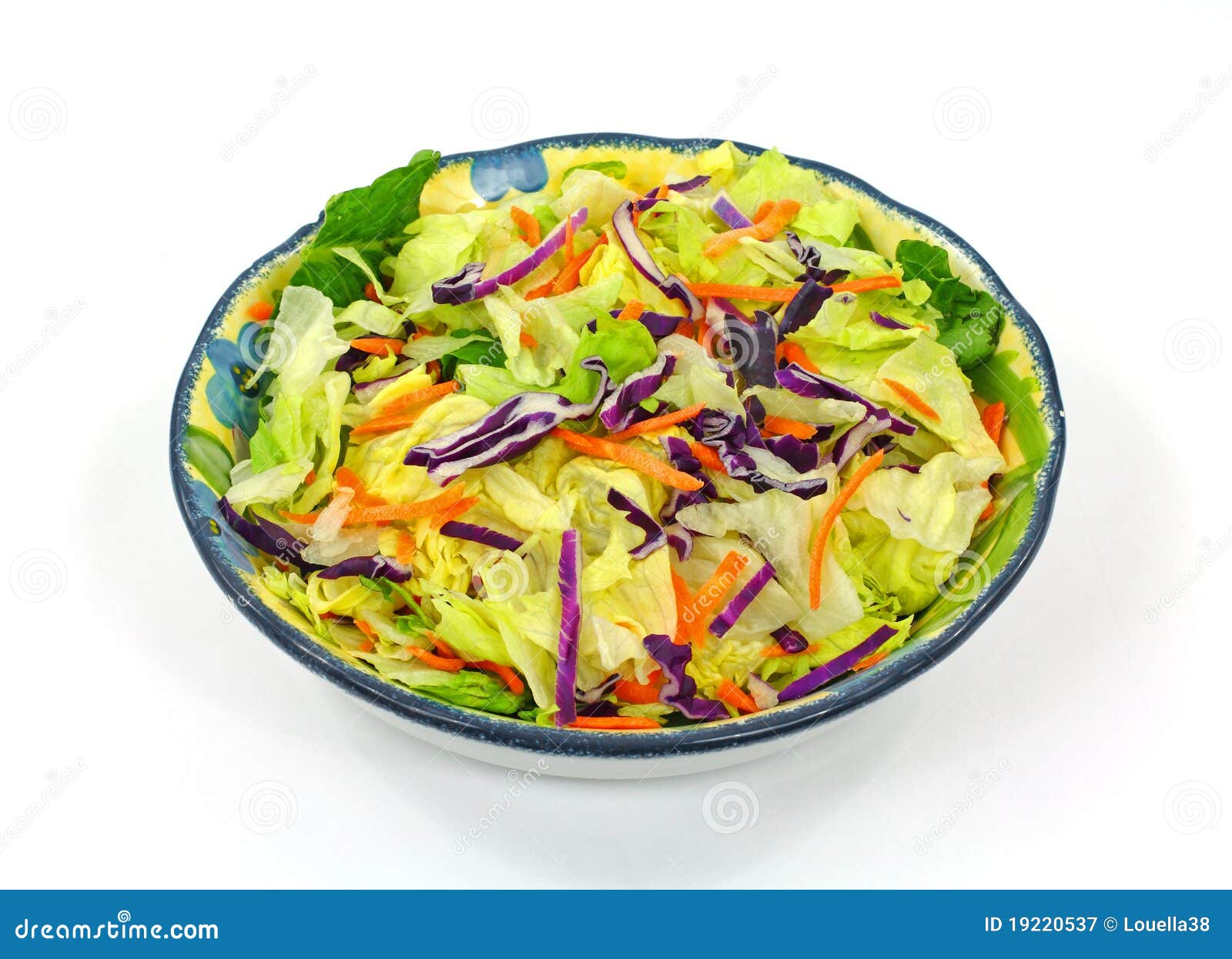 Packaged Salad Mix Overhead View Stock Image Image of white