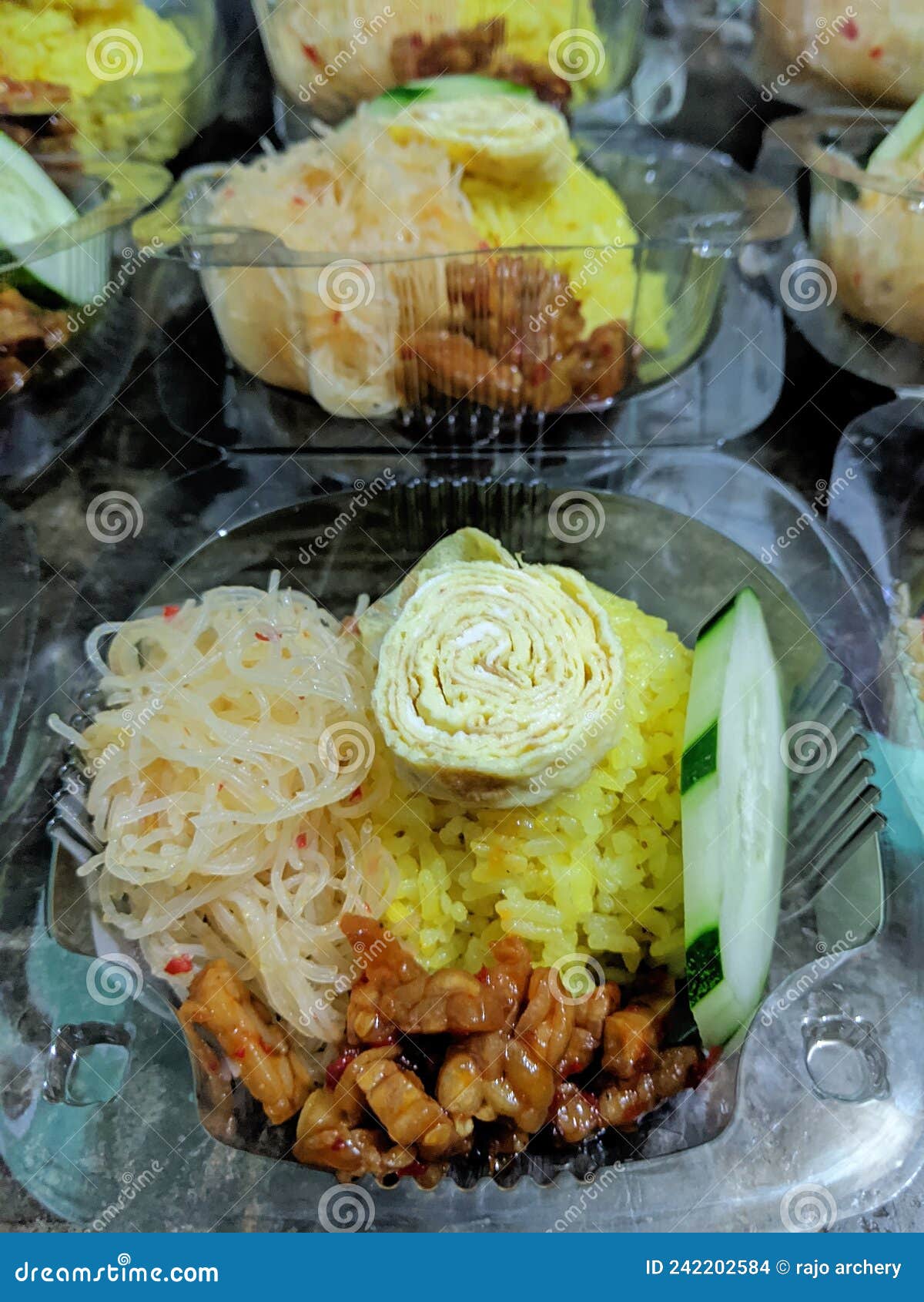 Packaged Yellow Rice Ready To Be Delivered To the Buyer Stock Photo ...