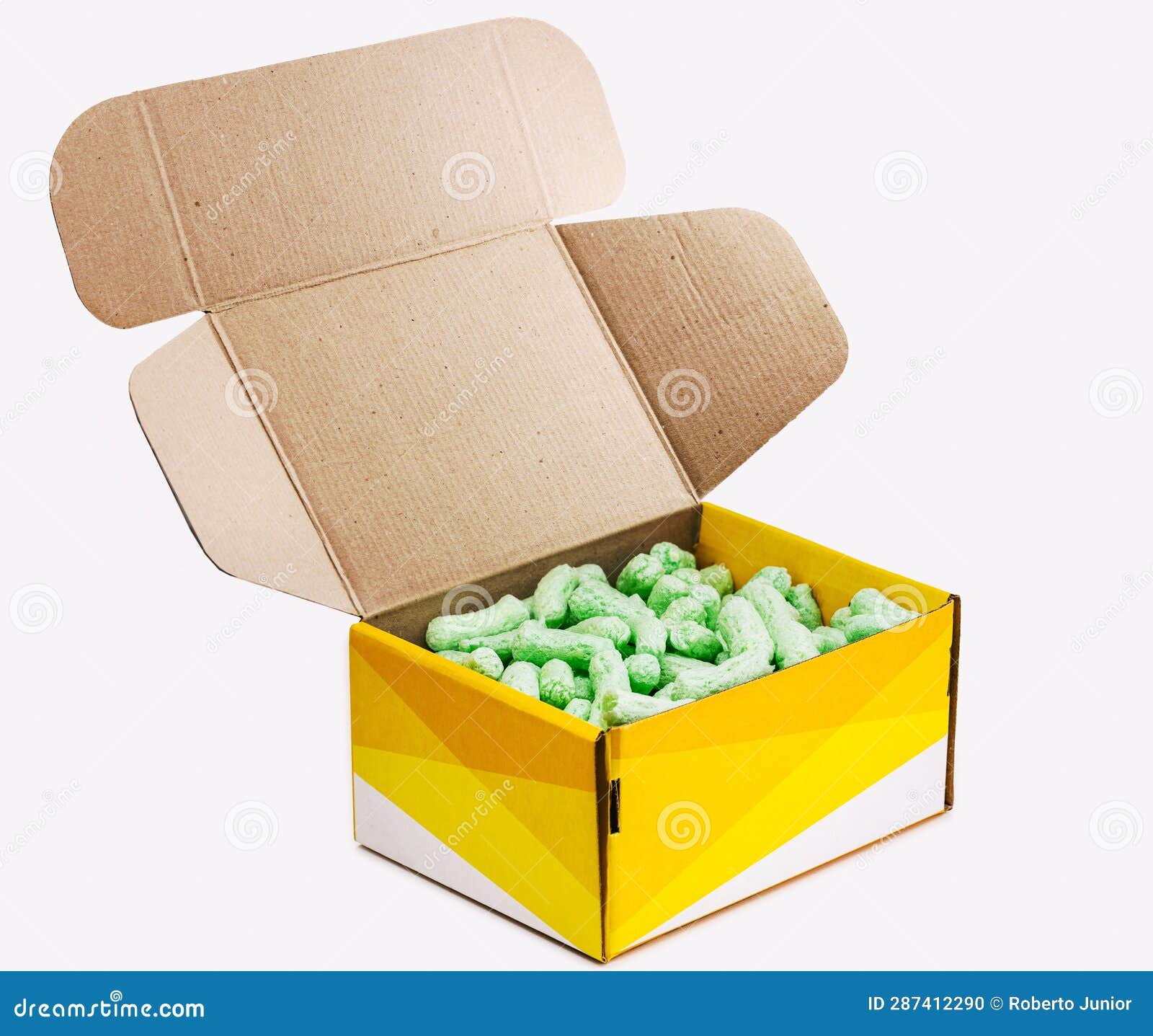 Packaging Box with Polyester Styrofoam Flakes, Peanut Biodegradable for