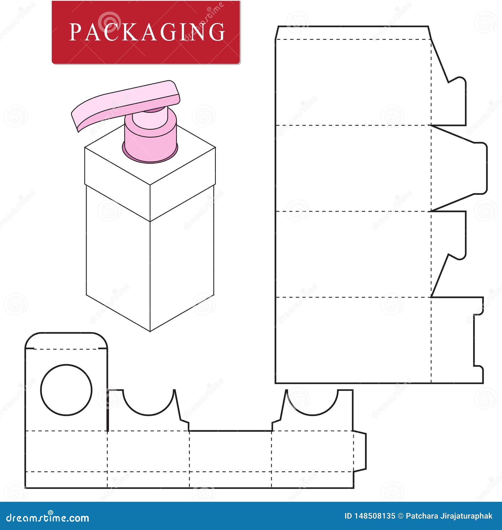 Packaging for Cosmetic or Skincare Product Stock Vector - Illustration ...