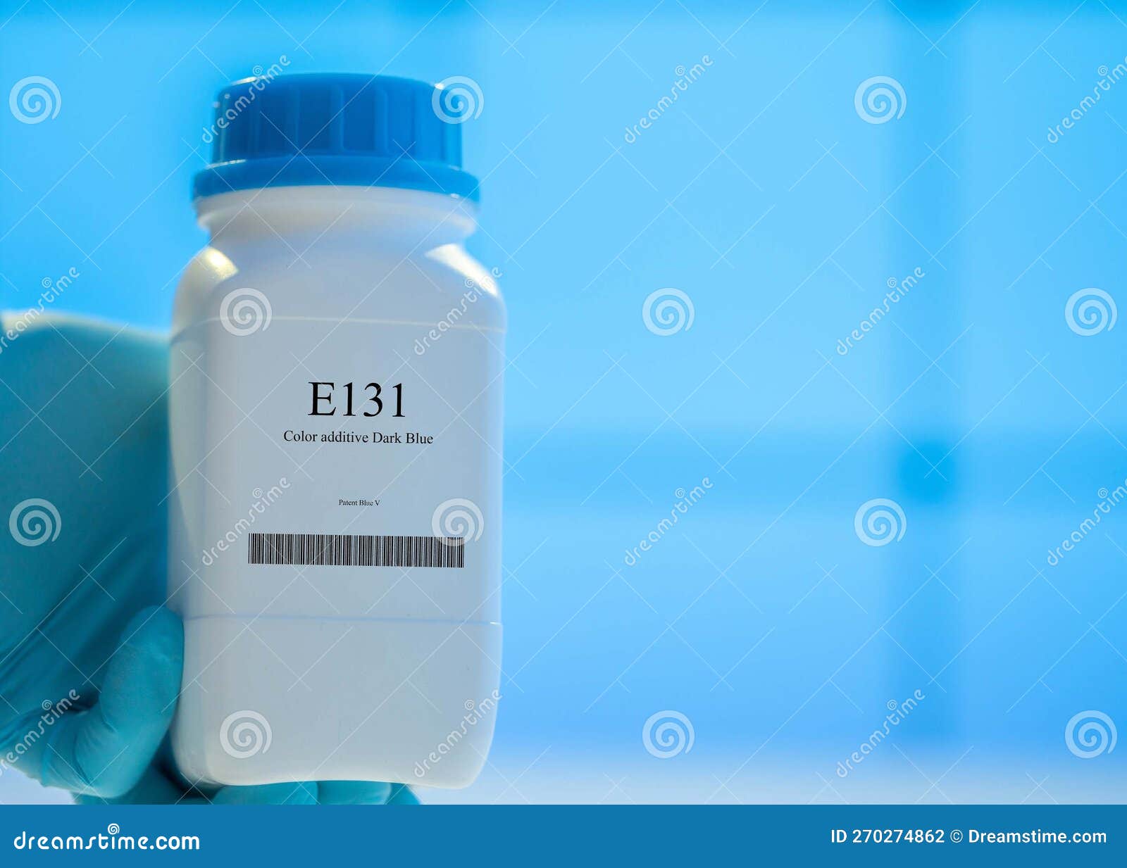 Packaging with Nutritional Supplements E131 Color Additive Dark Blue