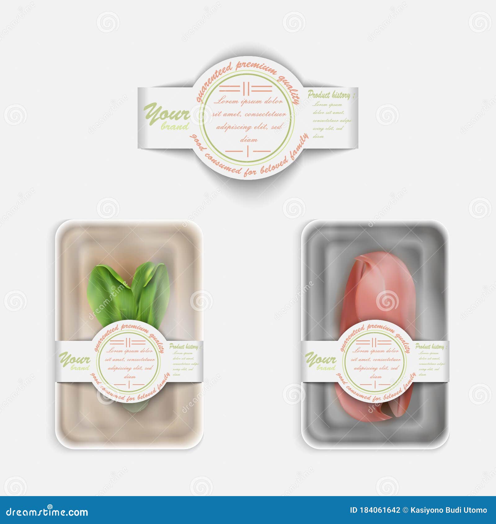 Download Packaging Mock Up Of Vegetables And Meat Stock Vector Illustration Of Package Market 184061642