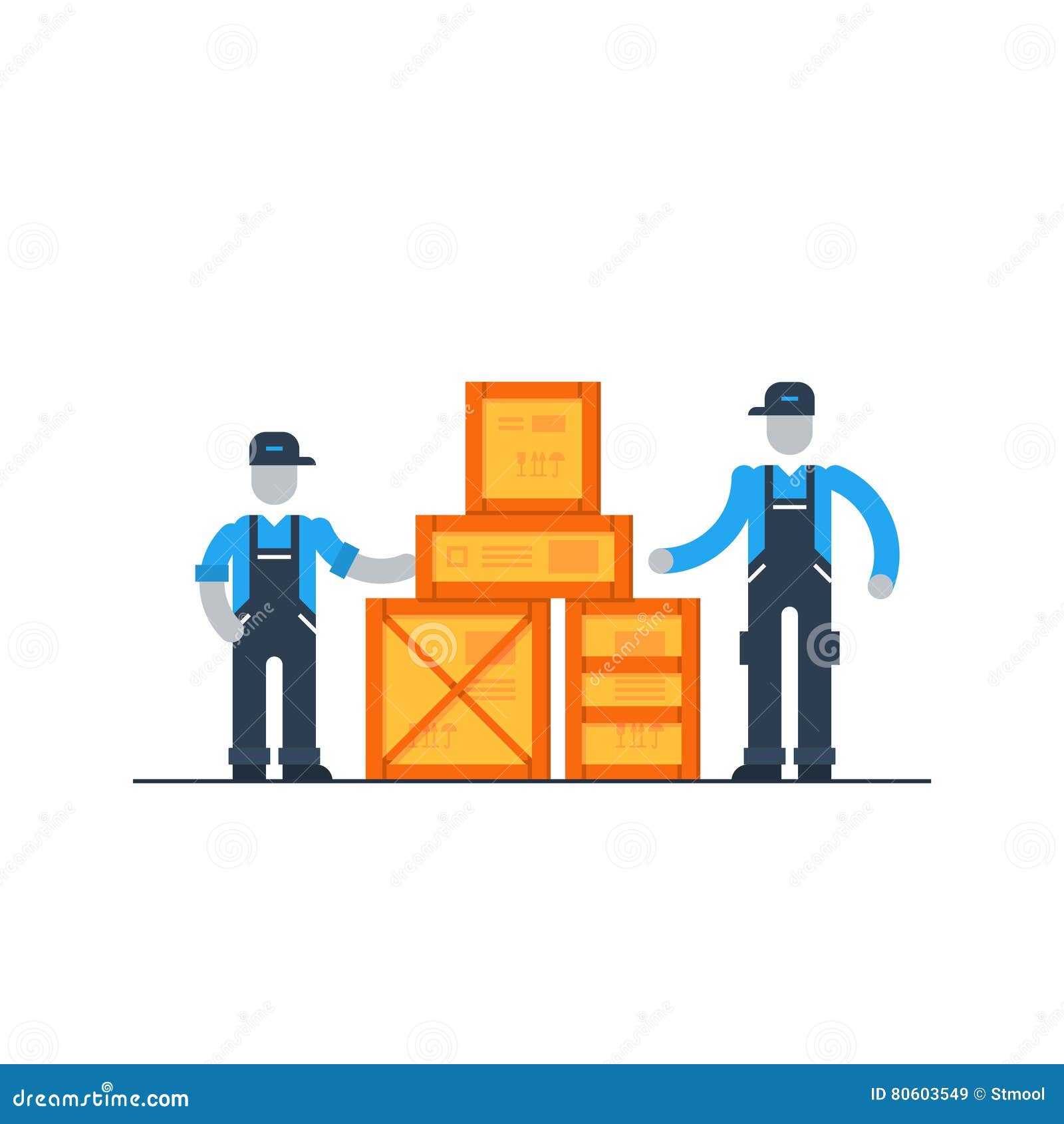 Packaging and Shipping Logistics Transportation Stock Vector
