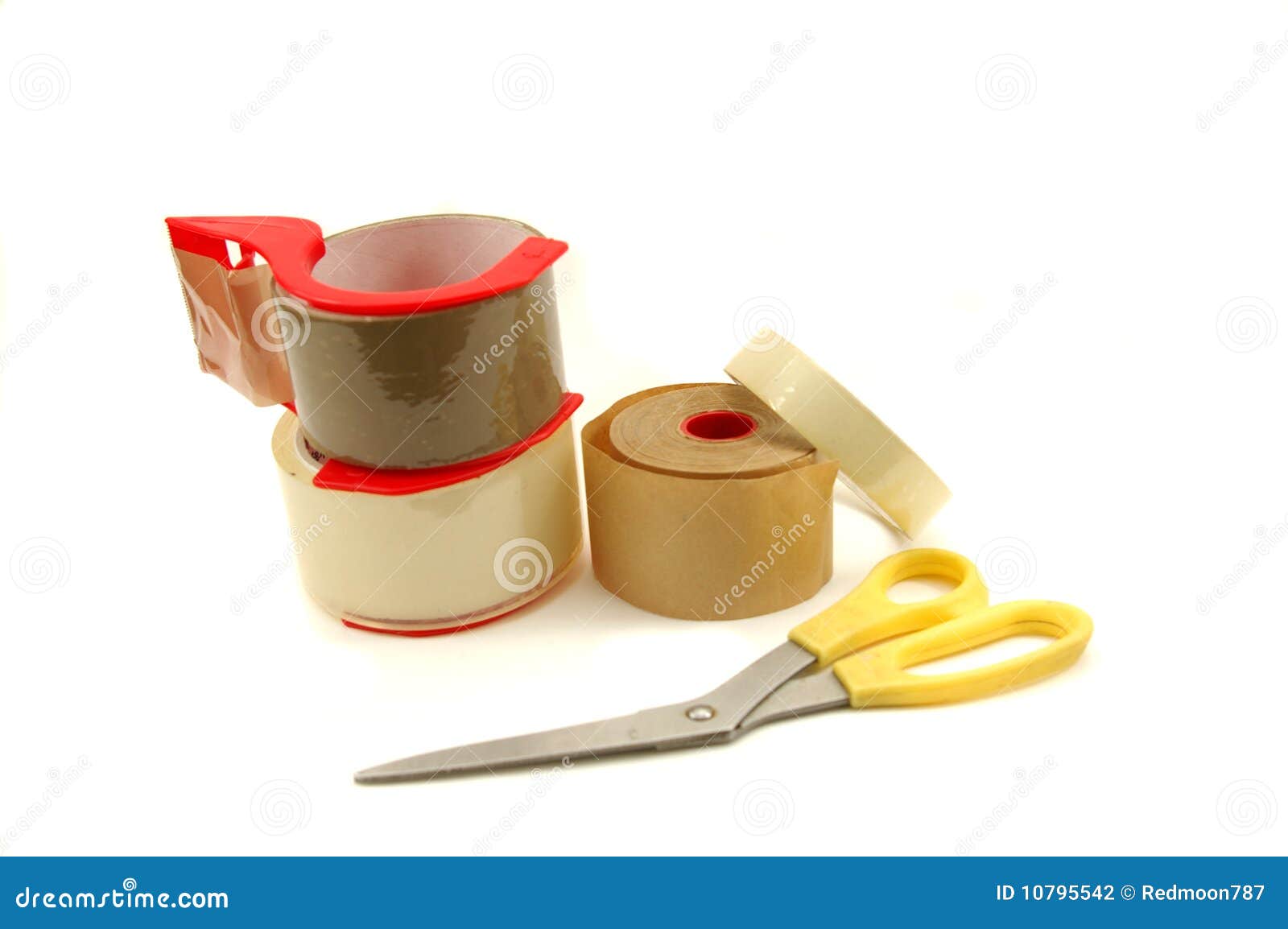 Packaging tapes stock photo. Image of isolated, close 10795542