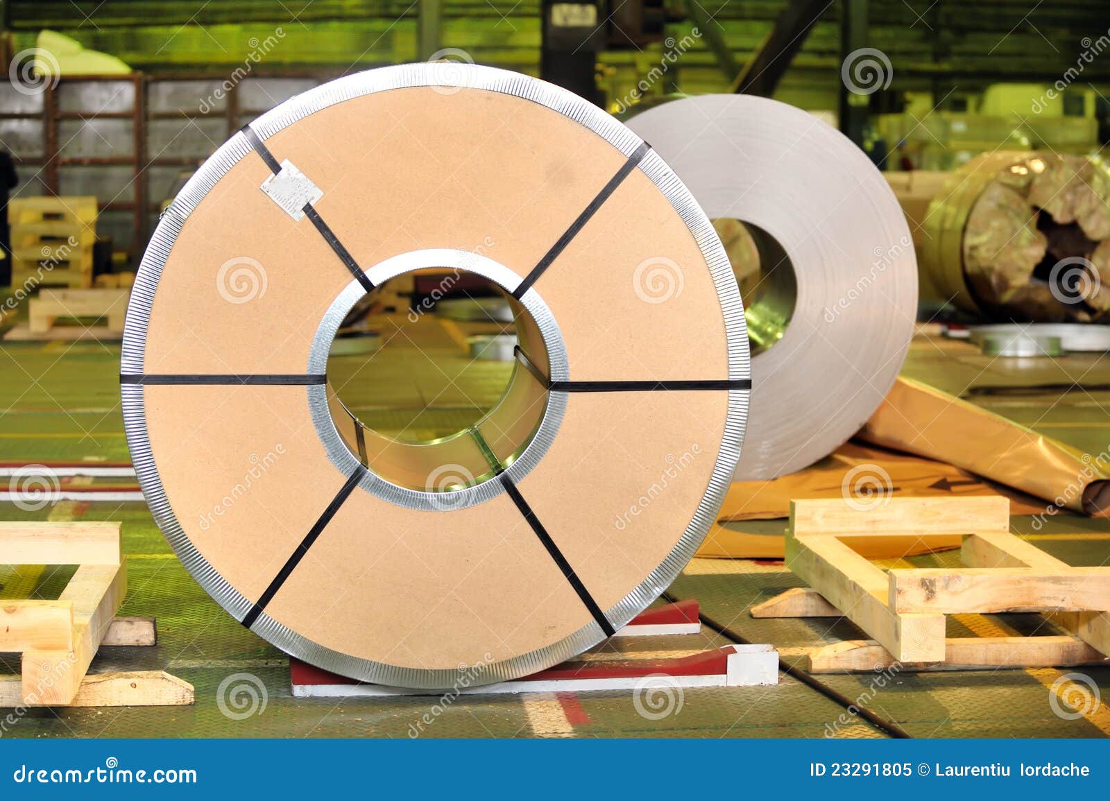 Packed roll of steel sheet stock image. Image of roll 23291805