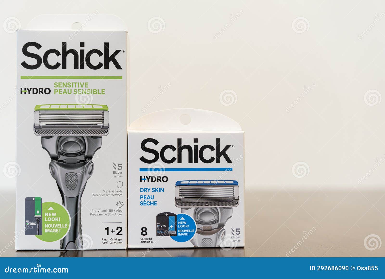Packet of Schick Safety Razors and Cartridges Editorial Image Image