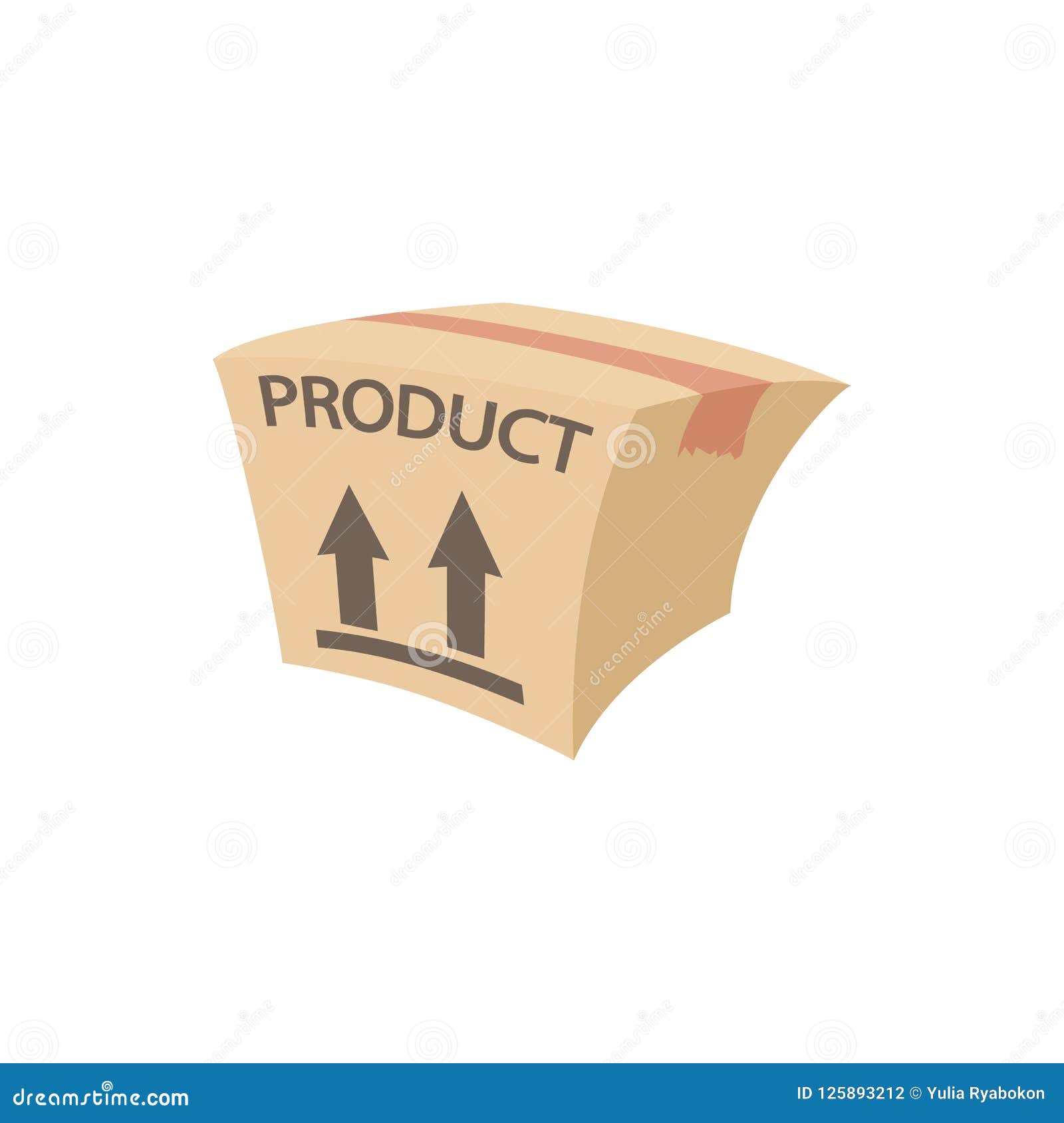 Packing Box Icon, Cartoon Style Stock Illustration - Illustration of