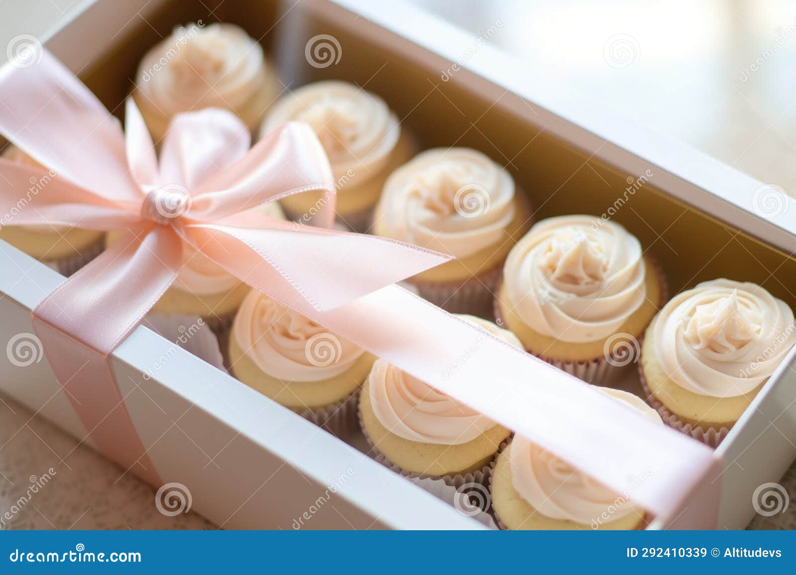 Packing Cupcakes in a Gift Box Stock Image Image of bakery, treats
