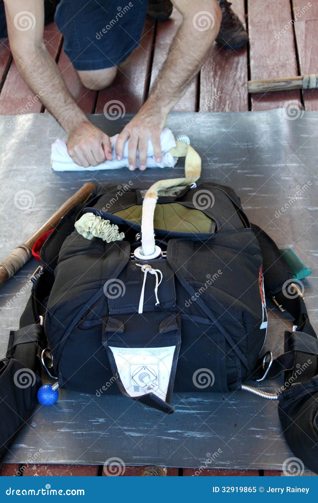 Packing a parachute stock image. Image of pack, step 32919865