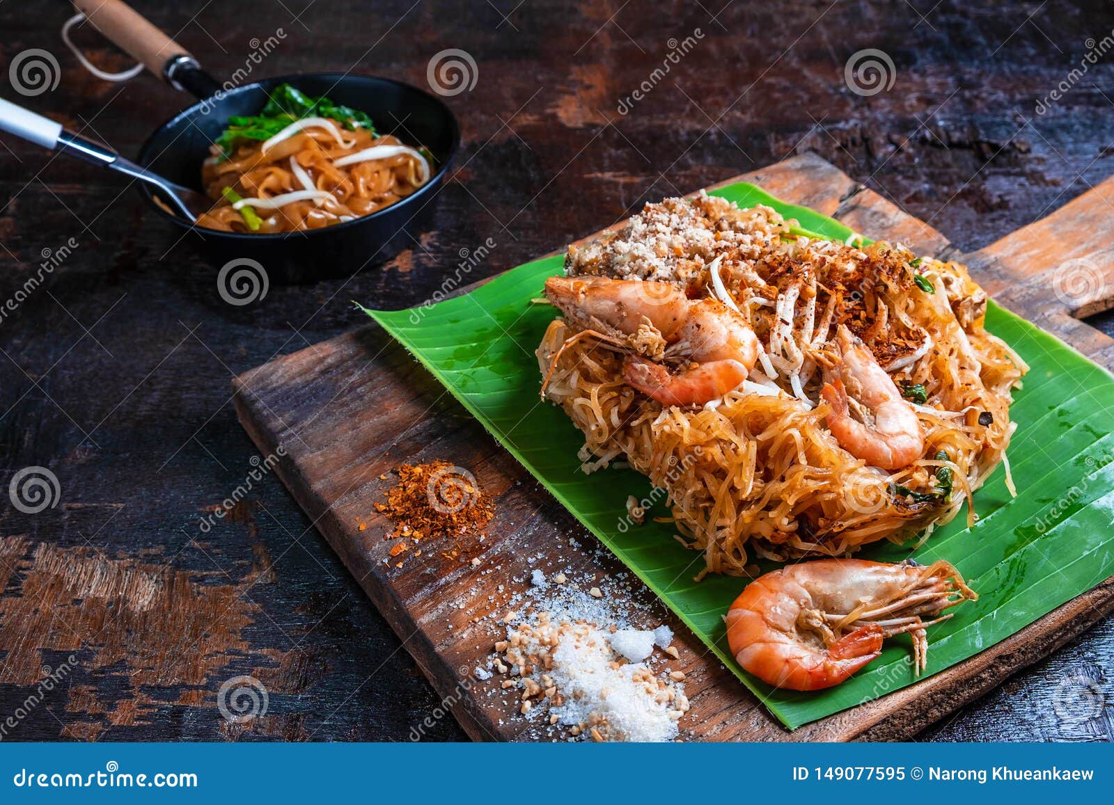 Pad Thai, Delicious Thai Food on the Table. Stock Image Image of