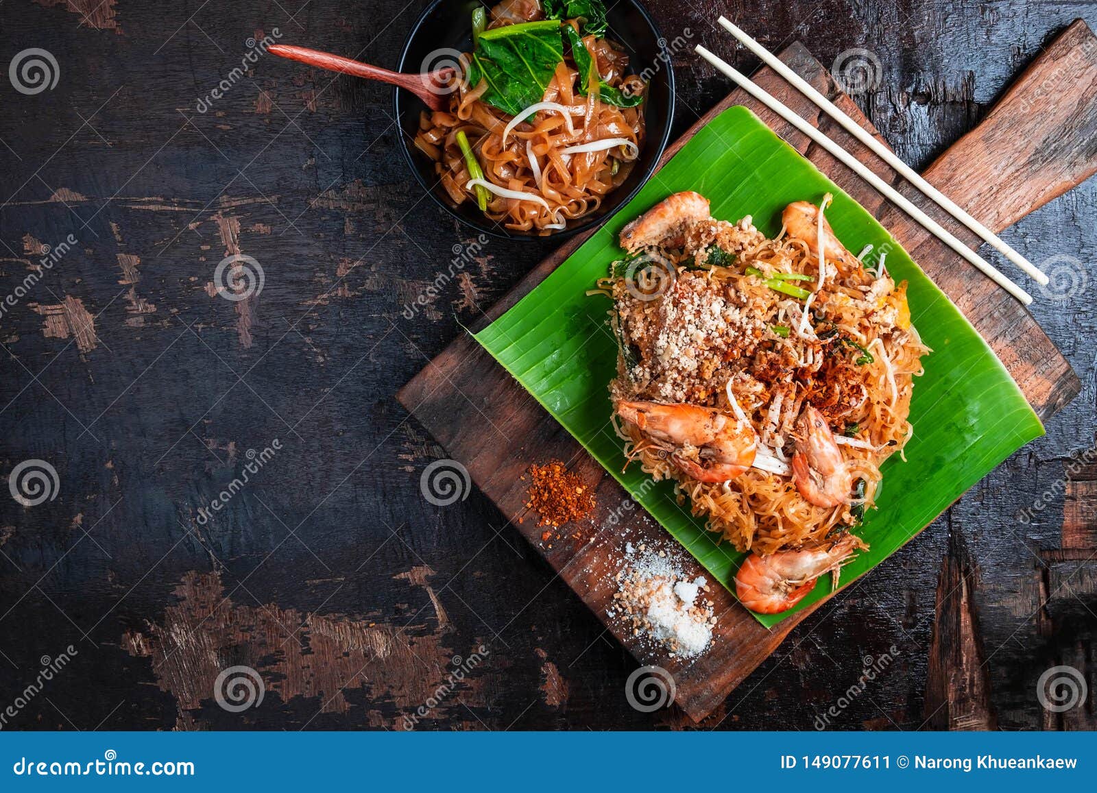 Pad Thai, Delicious Thai Food on the Table. Stock Image Image of