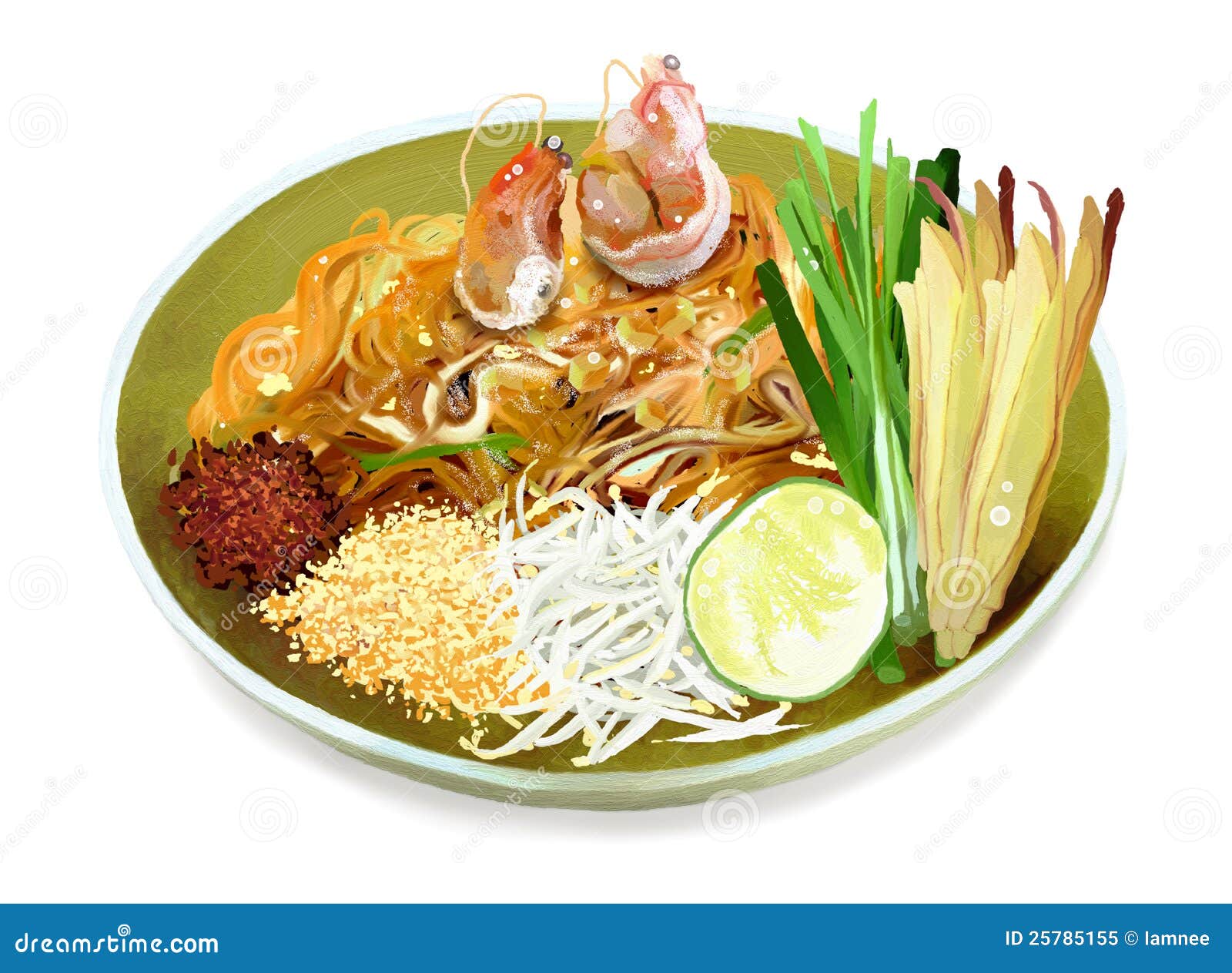 Pad Thai Noodles with Shrimps Stock Image Image of delicious, gourmet