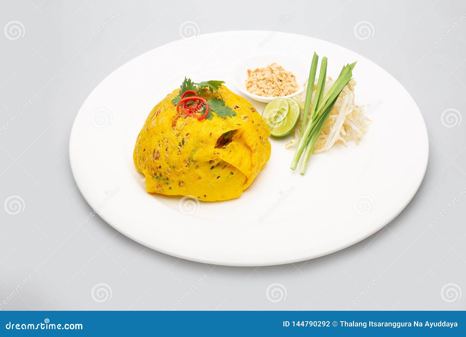 Pad Thai and Wrapped in Egg.thai Food Stock Photo Image of fried