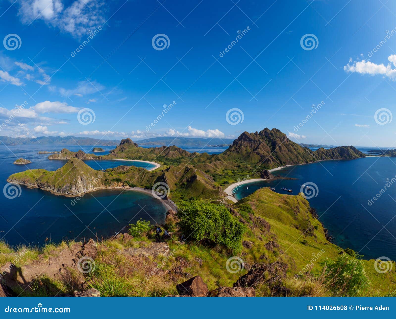 padar island in flores, indonesia.