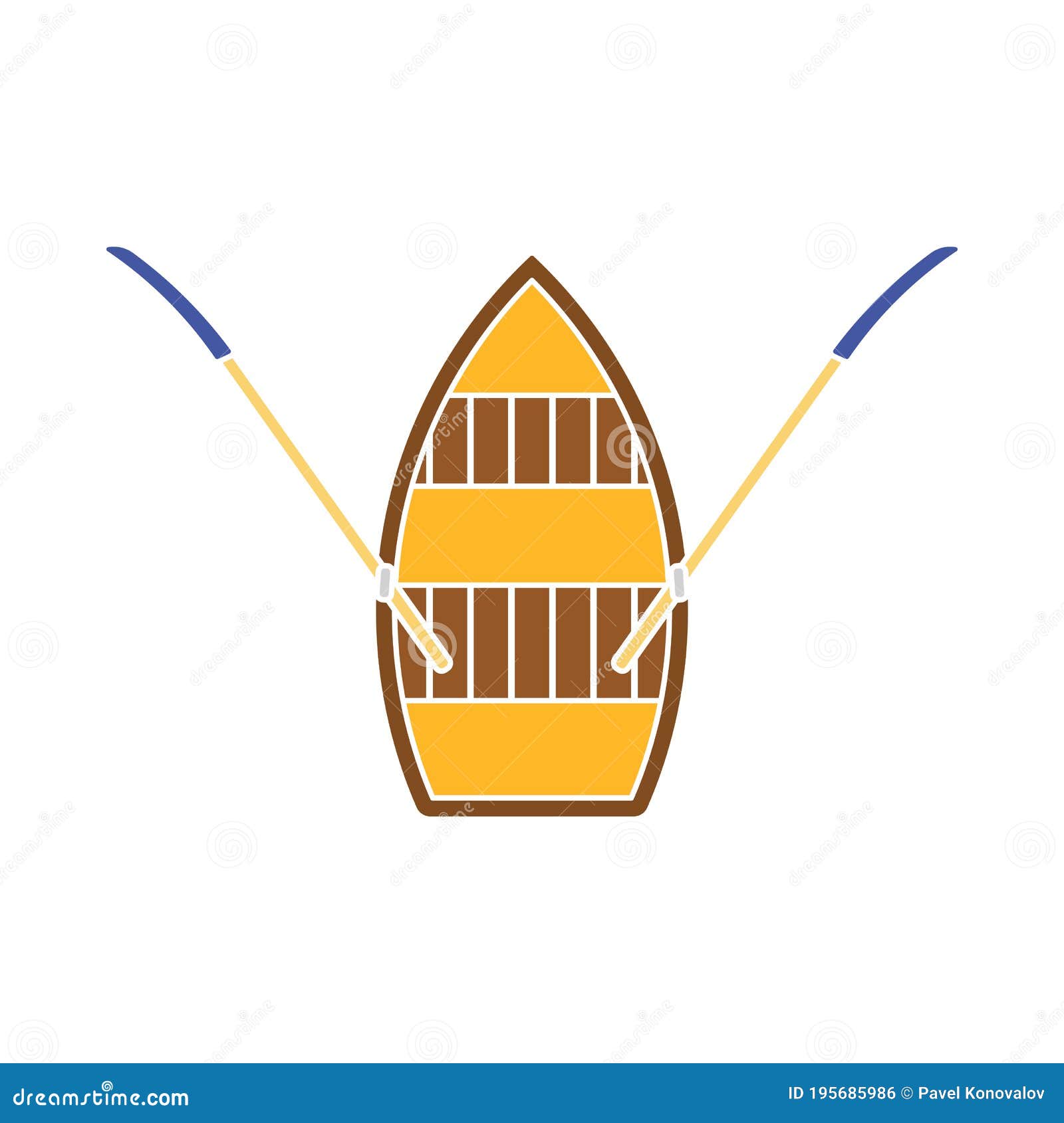 Paddle Boat Icon stock vector. Illustration of vessel 195685986