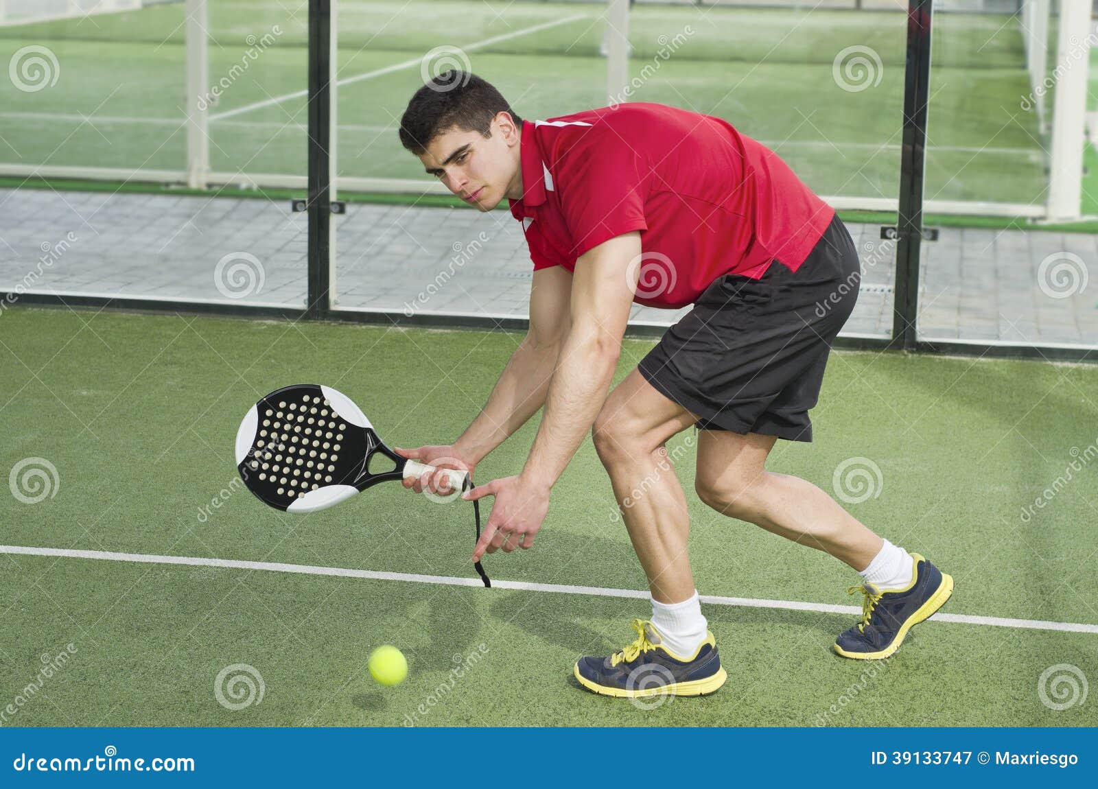 Paddle tennis player stock image. Image of backhand, ready 39133747