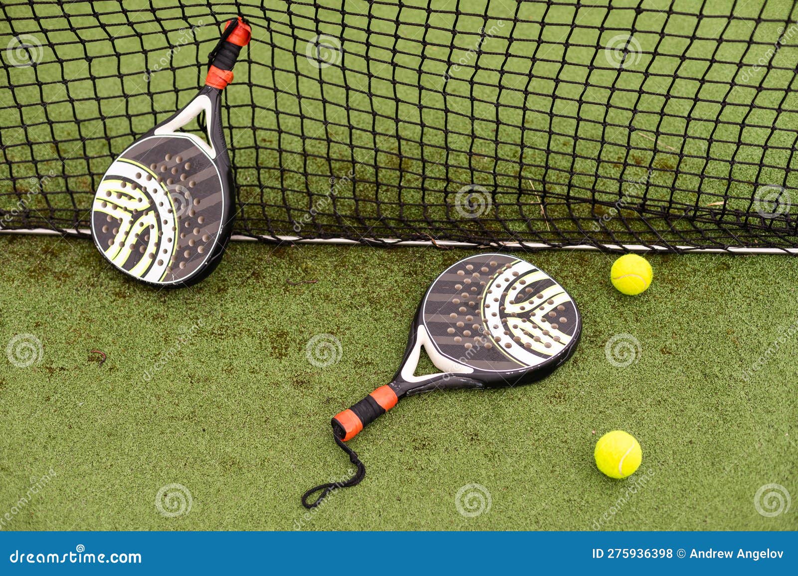 Paddle Tennis Racket and Ball Stock Photo Image of wide, sport 275936398