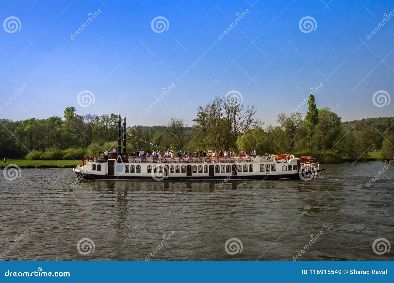 Paddle Wheel Boat At Henley On Thames Editorial Stock ...