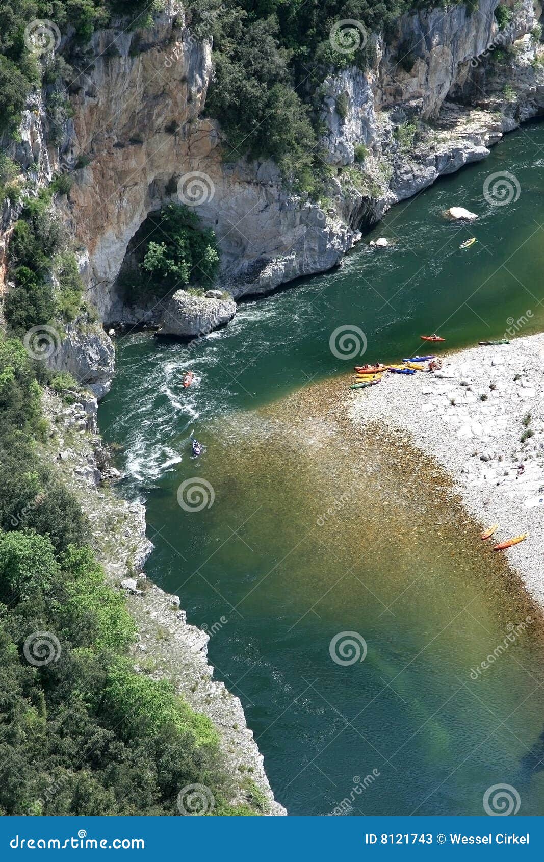 paddling at the french ardeche river