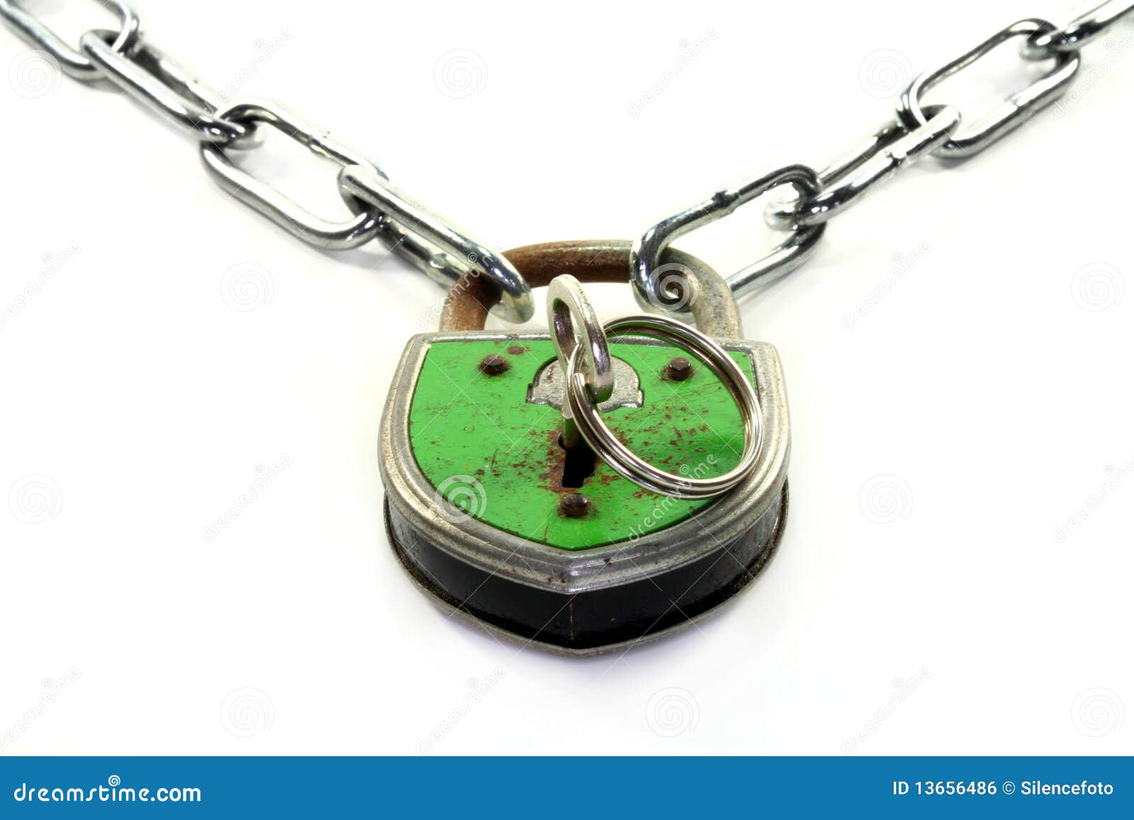 Padlock with chain stock photo. Image of locked, complete 13656486