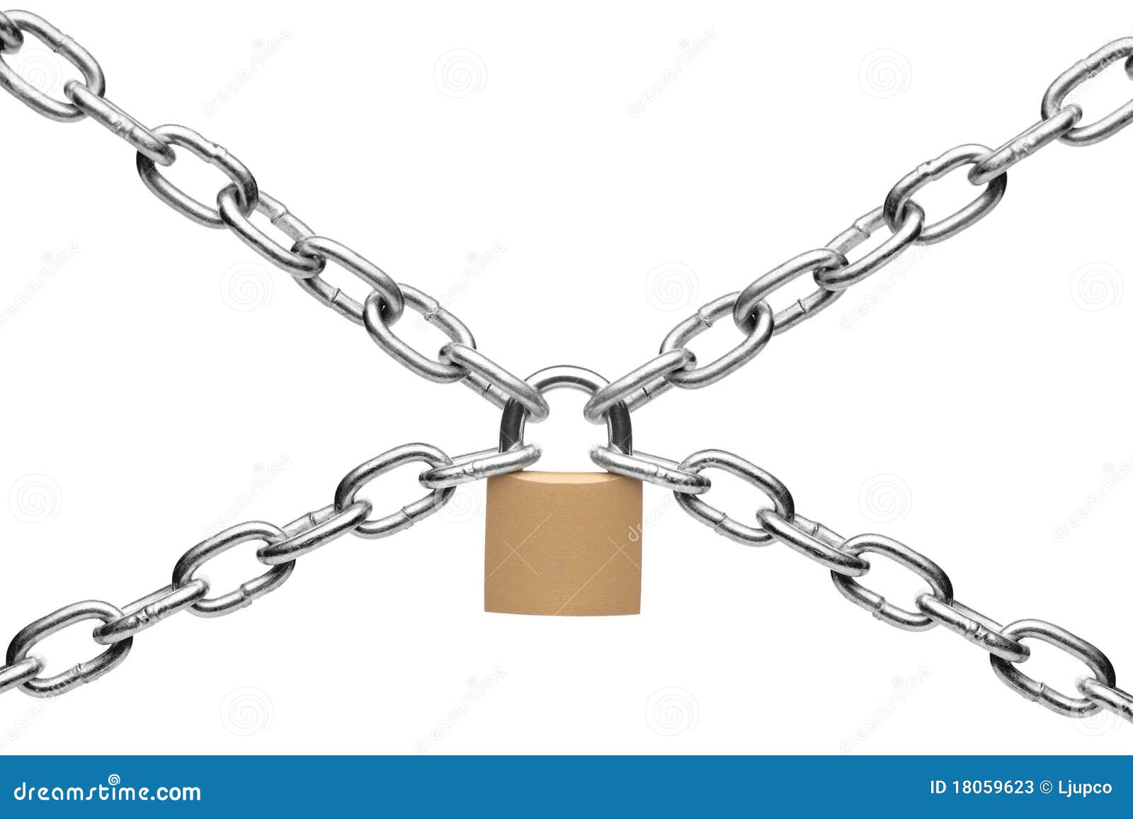 Padlock and chain stock image. Image of chain, isolated 18059623