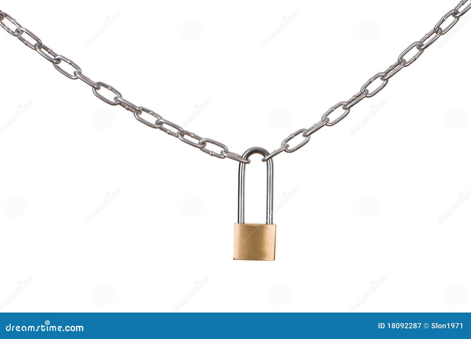 Padlock and chain stock image. Image of restrained, steel 18092287