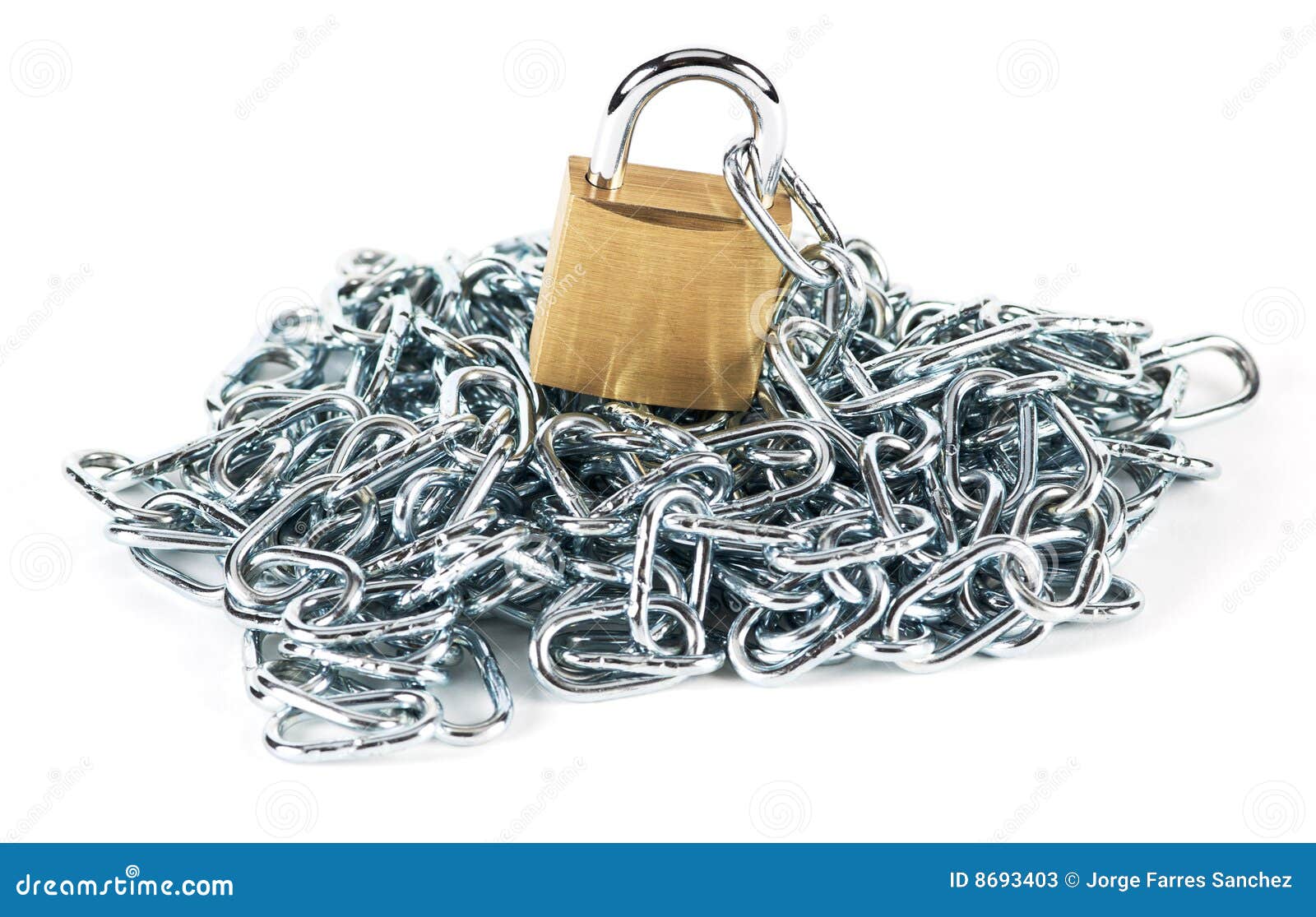 Padlock and chain stock image. Image of locked, closed 8693403